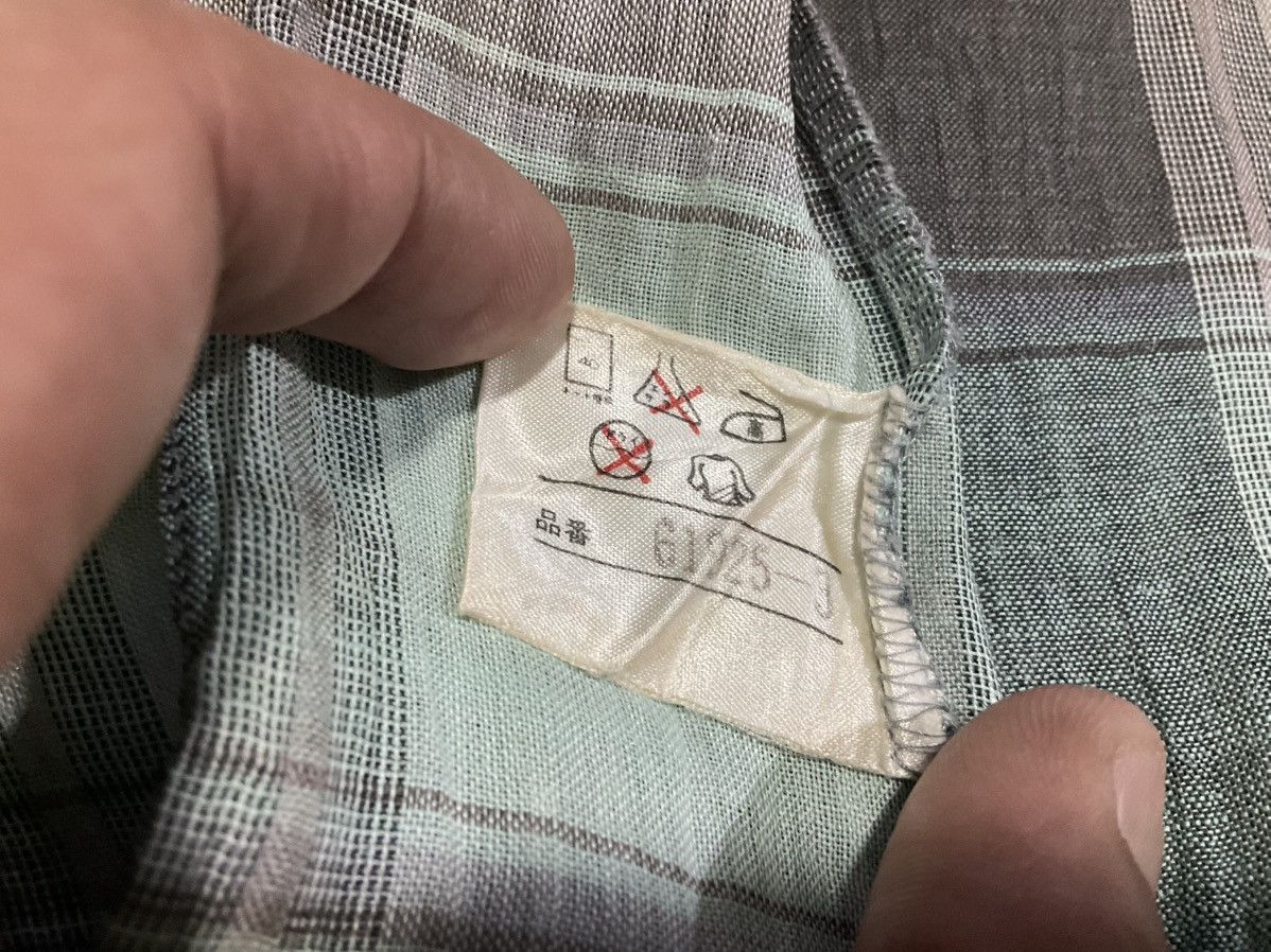 Issey Miyake × Japanese Brand × Mr. Junko 🔥80s Vintage Mr. Junko Koshino Flannel Linen Shirt Oversized Size US XL / EU 56 / 4 - 9 Thumbnail