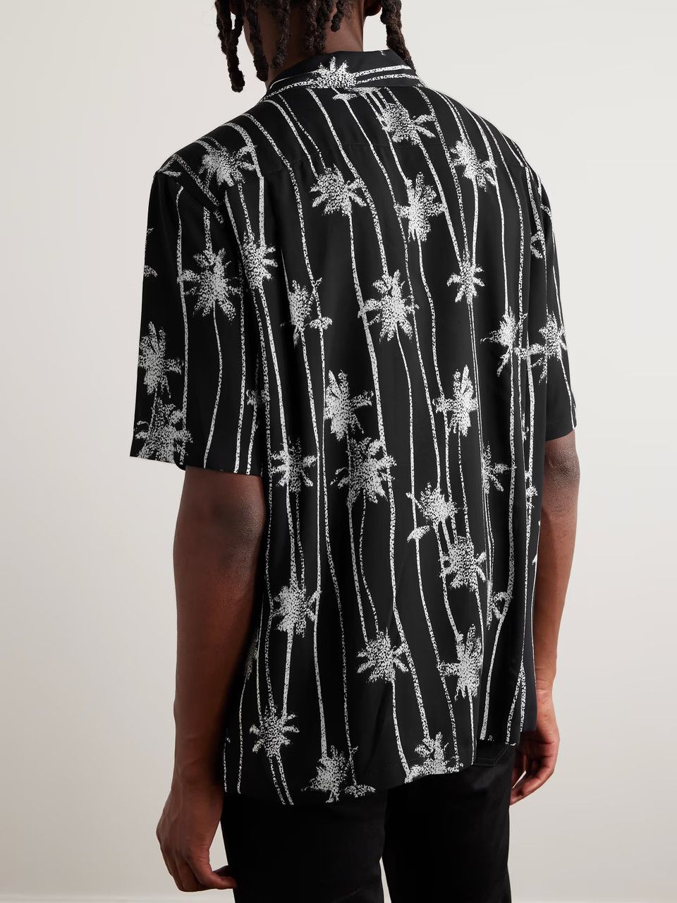 Celine o1bcso1str0824 Hawaiian Shirt in Black White Size US XL / EU 56 / 4 - 4 Thumbnail