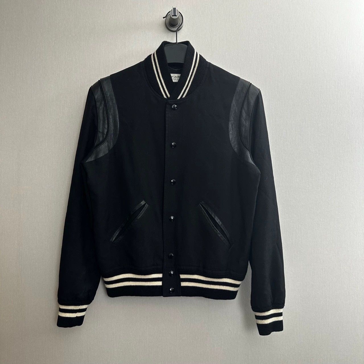 Saint Laurent Paris Saint Laurent Paris Collar baseball jersey Size US S / EU 44-46 / 1 - 1 Thumbnail