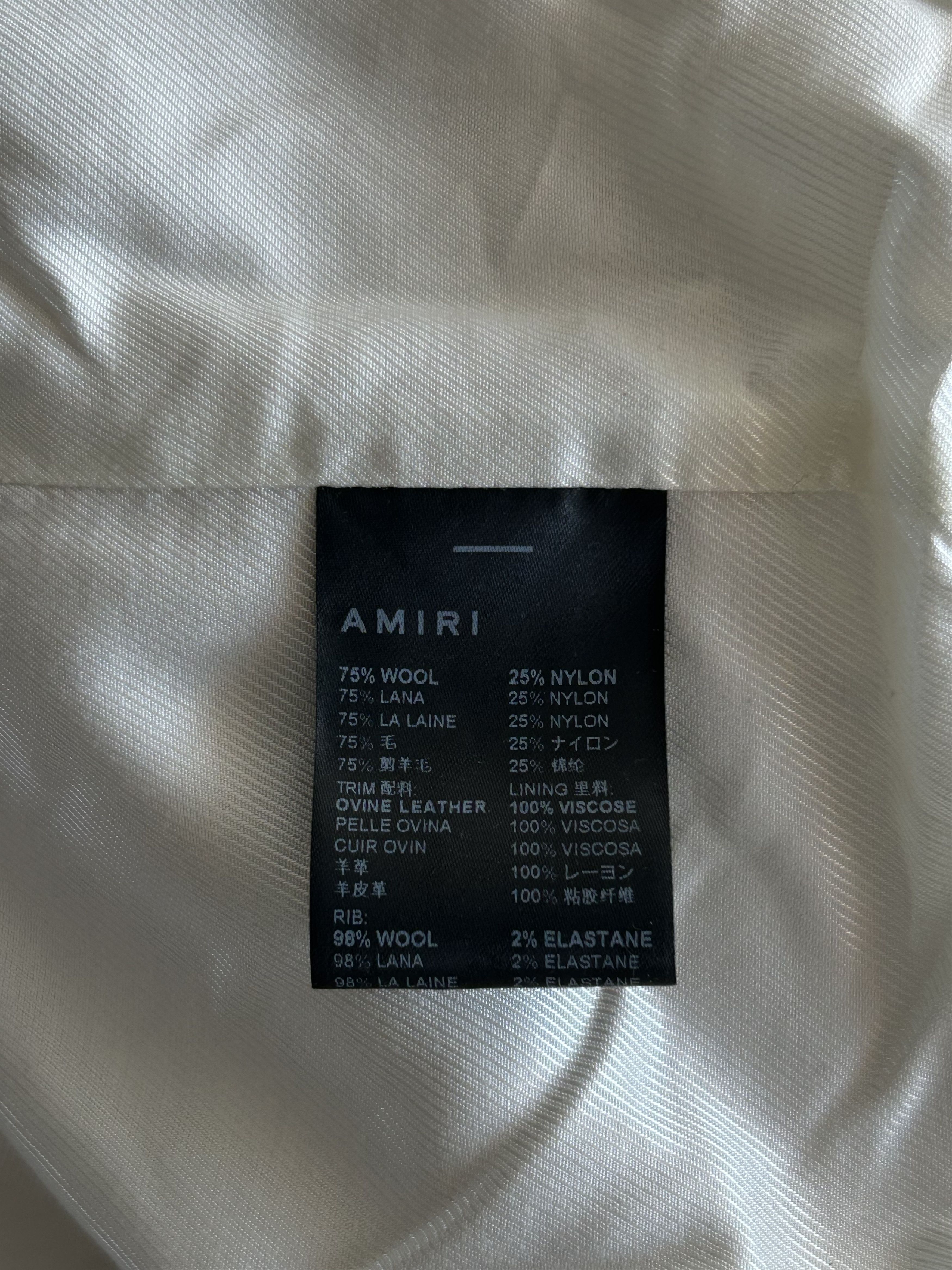 Amiri Amiri Beige & Brown Bones Varsity Jacket Size US XS / EU 42 / 0 - 4 Thumbnail