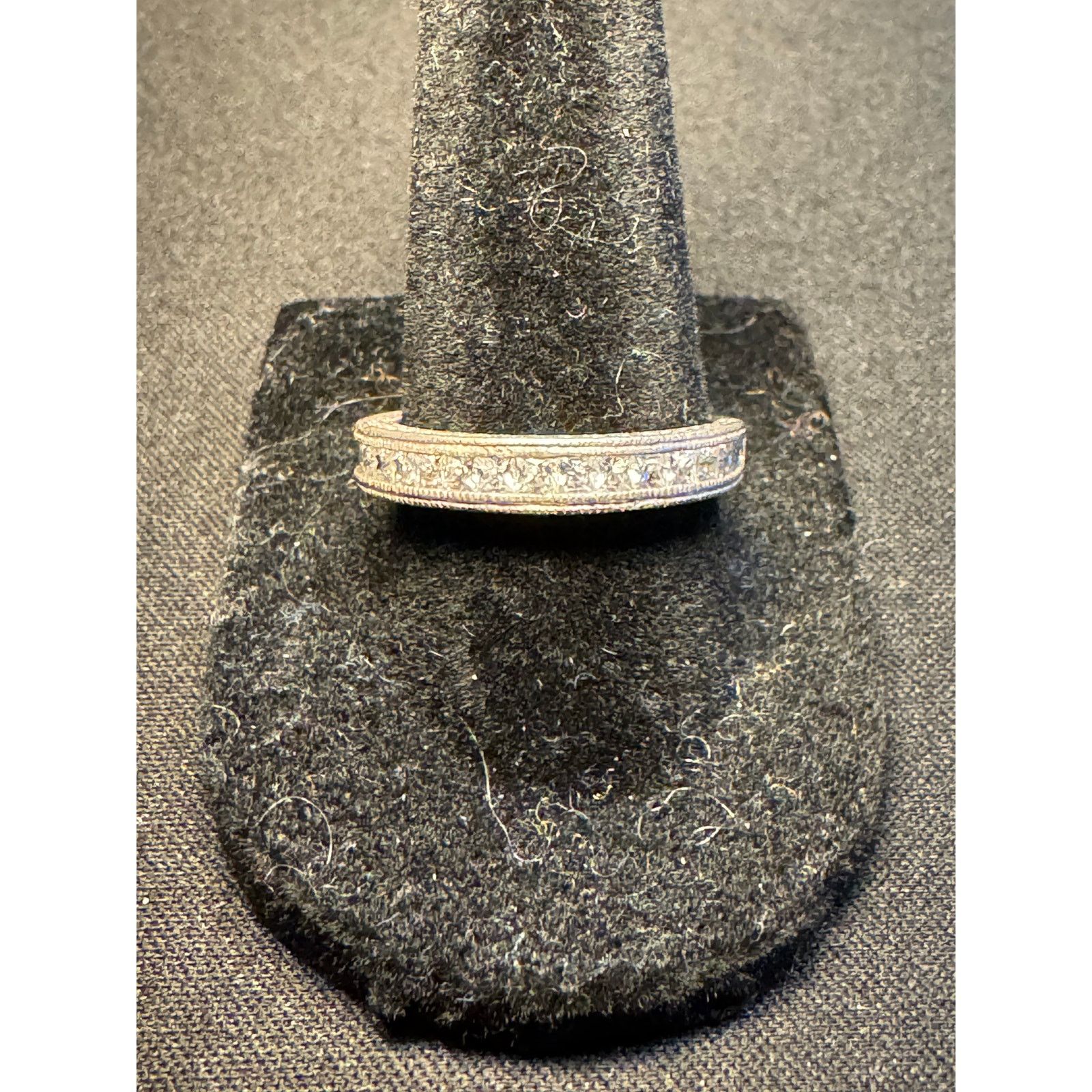 Other 925 Sterling Silver Diamond Ring Band Size 8 Size ONE SIZE - 2 Thumbnail
