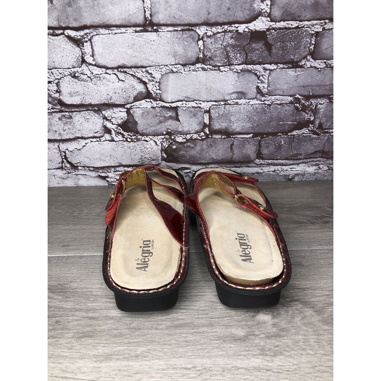 Other Alegria VEN-124 Venice Red Patent Leather Strap Sandals Wome Size US 10.5 / IT 40.5 - 4 Thumbnail