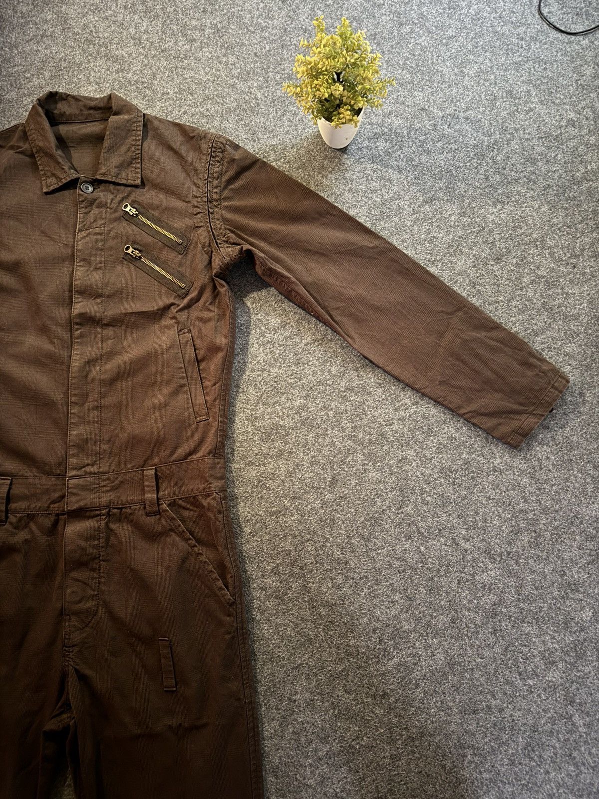 PPFM PPFM Checkered Brown Coverall Jacket Size US M / EU 48-50 / 2 - 3 Thumbnail