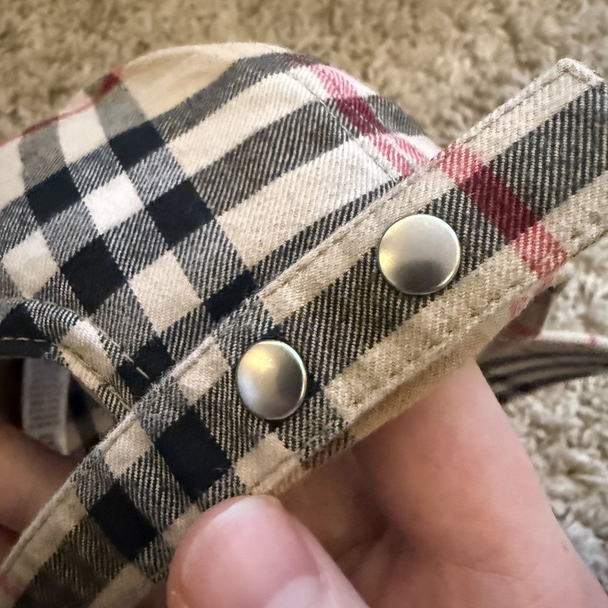 Burberry Burberry hat size L logo checked baseball cap B Size ONE SIZE - 9 Thumbnail