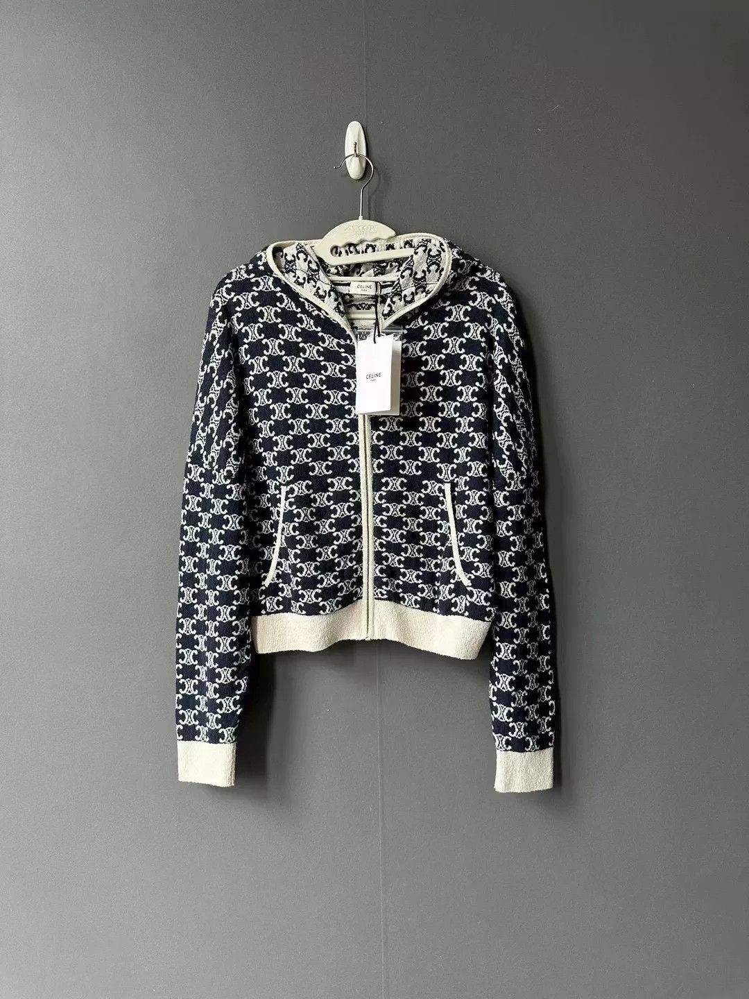 Celine celine logo print zip hooded jacket Size XS / US 0-2 / IT 36-38 - 1 Thumbnail