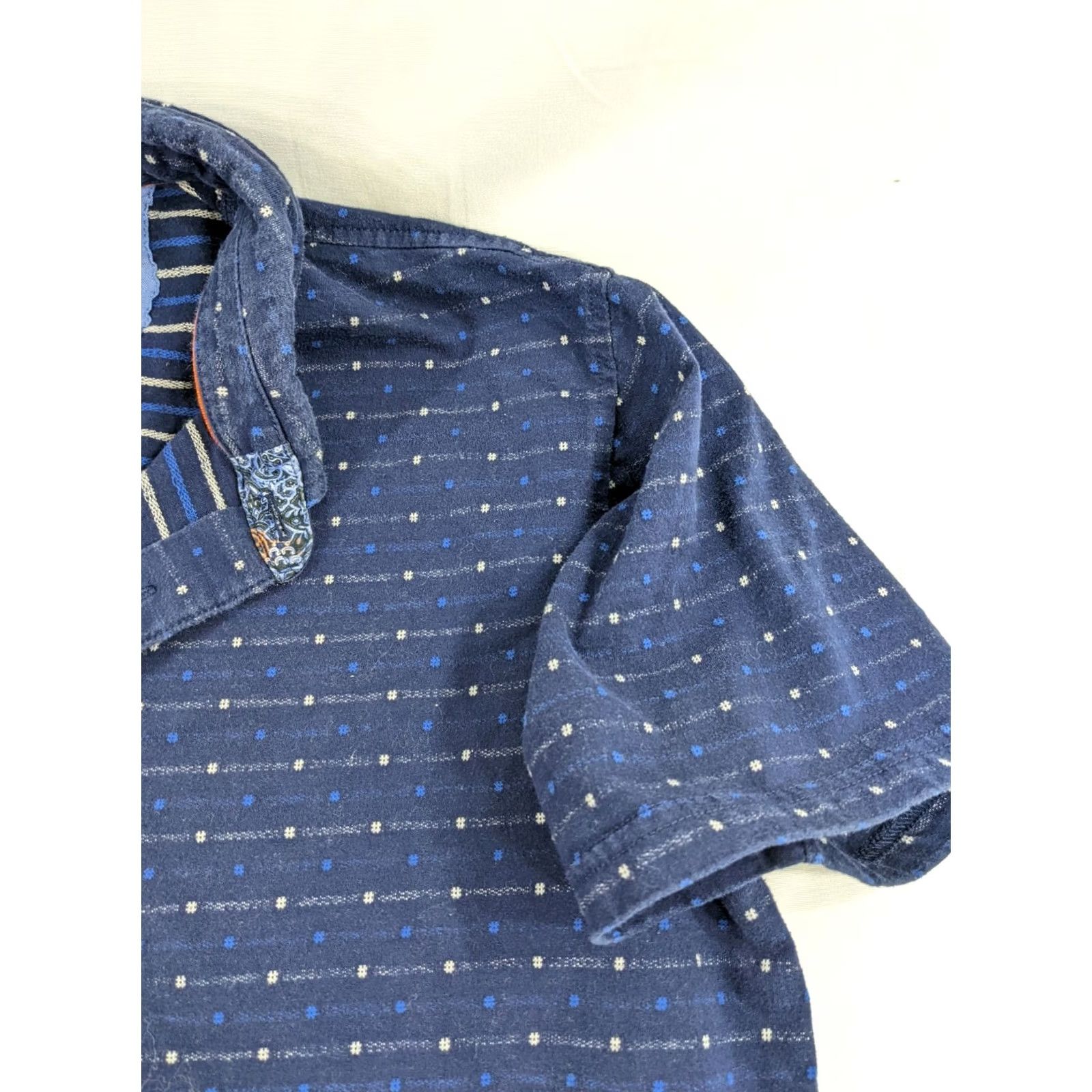 Robert Graham Robert Graham Polo Shirt Adult Medium Navy Blue Static Dot 3 Button Size US M / EU 48-50 / 2 - 2 Thumbnail