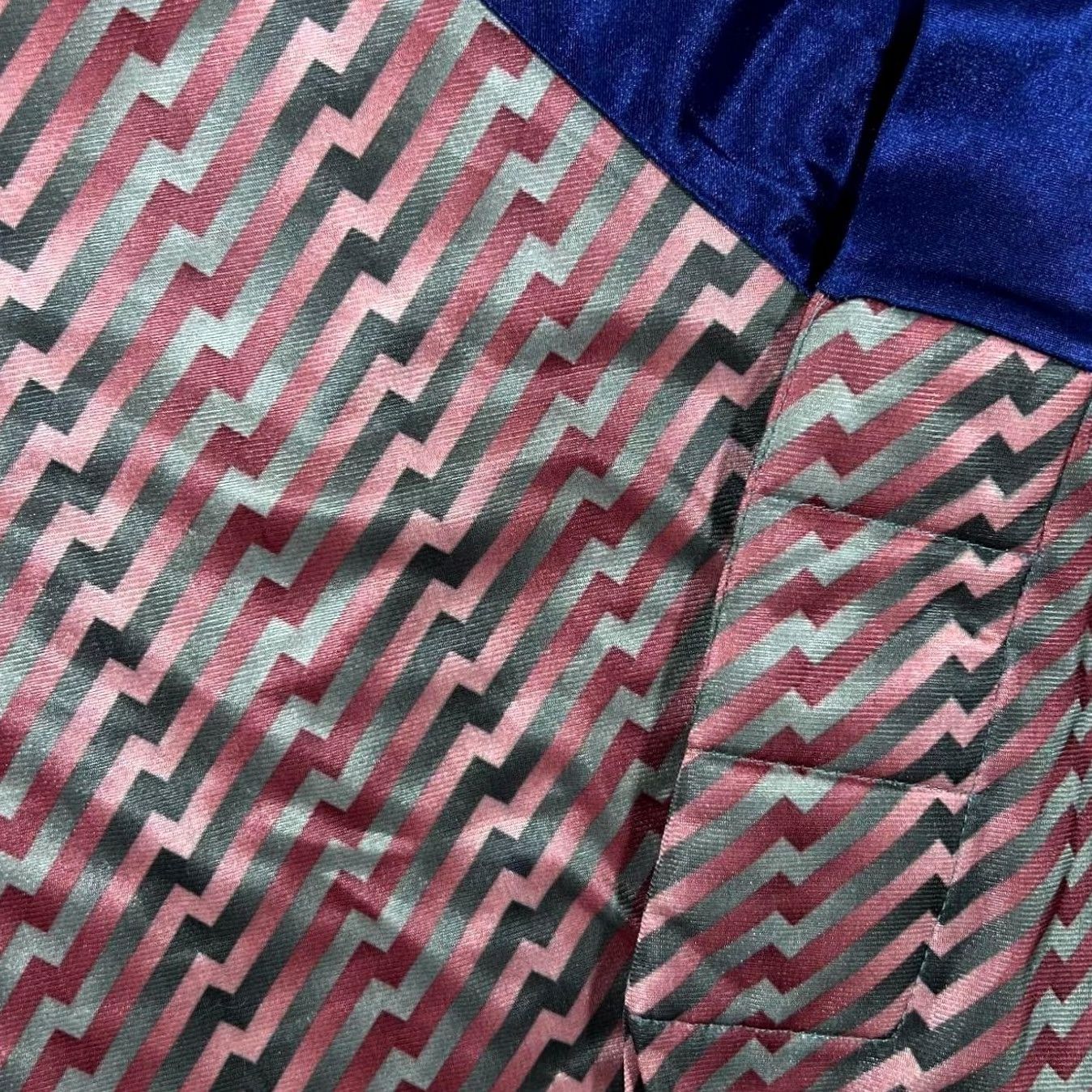 Pinko VINTAGE Made In England Pink Blue Grey Patterned Goalie Collared Jersey Large 42 Size US L / EU 52-54 / 3 - 3 Thumbnail