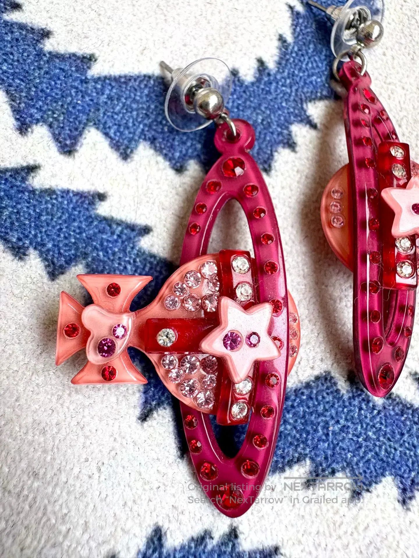 Vivienne Westwood vivienne westwood pink acrylic saturn earrings. Size ONE SIZE - 2 Thumbnail