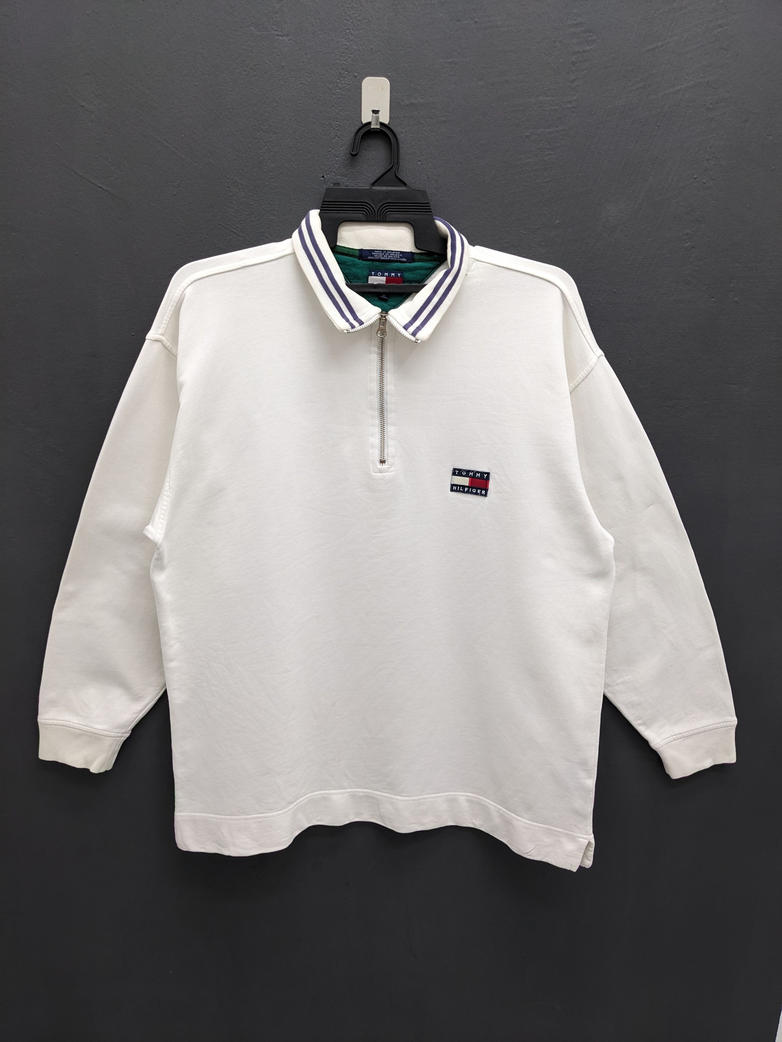 Tommy Hilfiger SS09 VINTAGE 90s Tommy Hilfiger Quarter Zip Sweatshirt Size US M / EU 48-50 / 2 - 2 Thumbnail