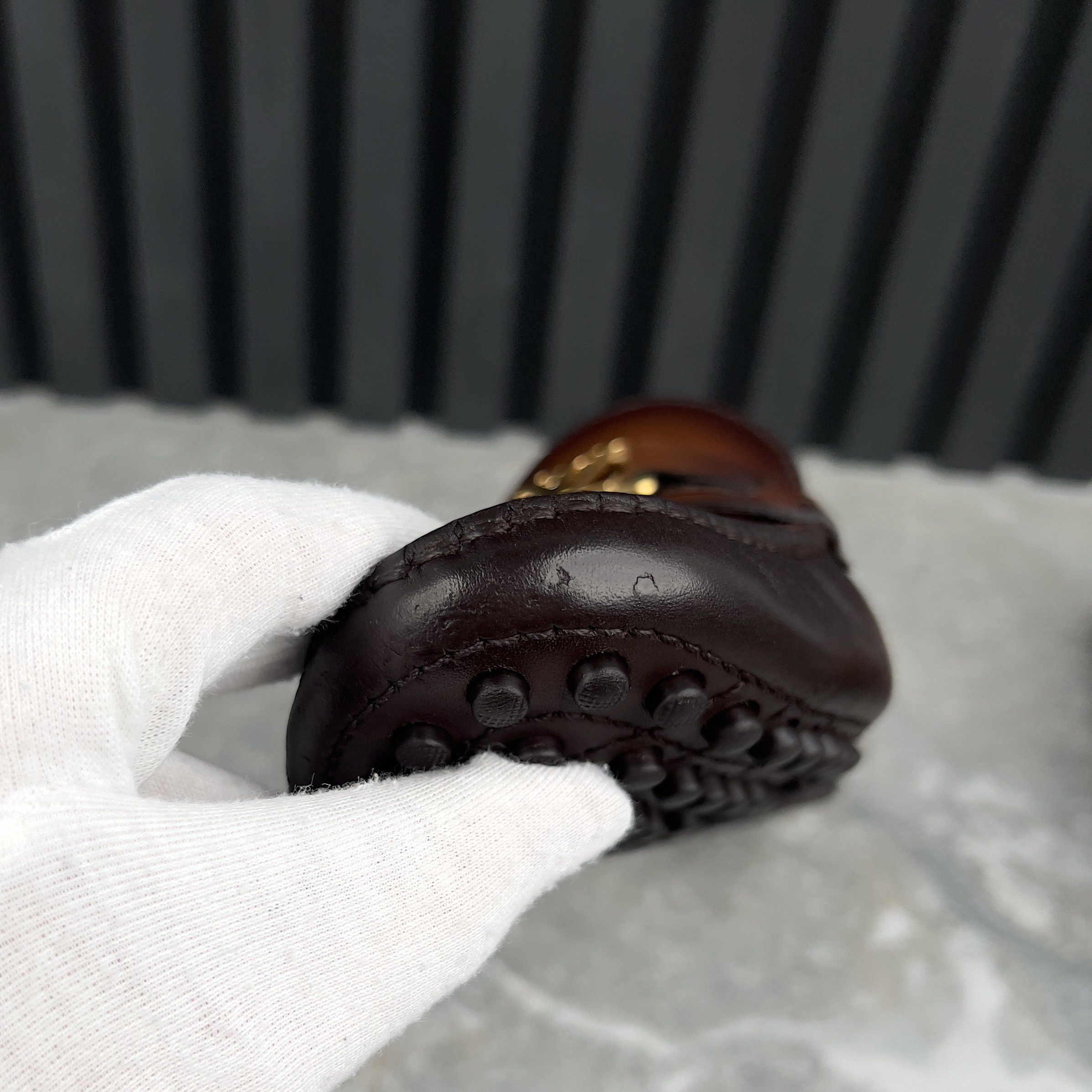 Louis Vuitton Hockenheim Driving Moccasin Patina Brown Leather Size US 9 / EU 42 - 10 Thumbnail