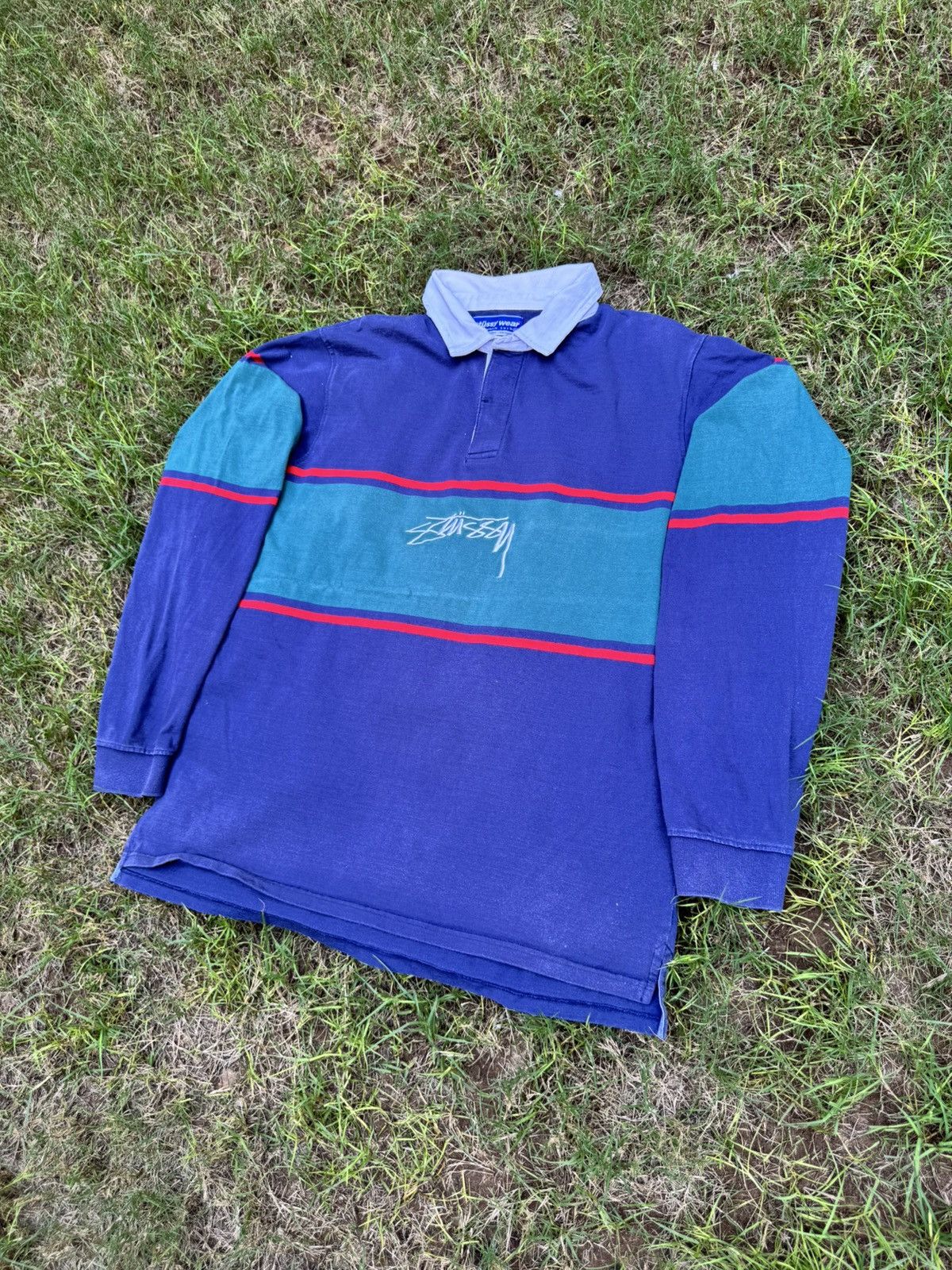 Stussy Vintage Stussy Polo Long Sleeve 90s Size US XXL / EU 58 / 5 - 2 Thumbnail