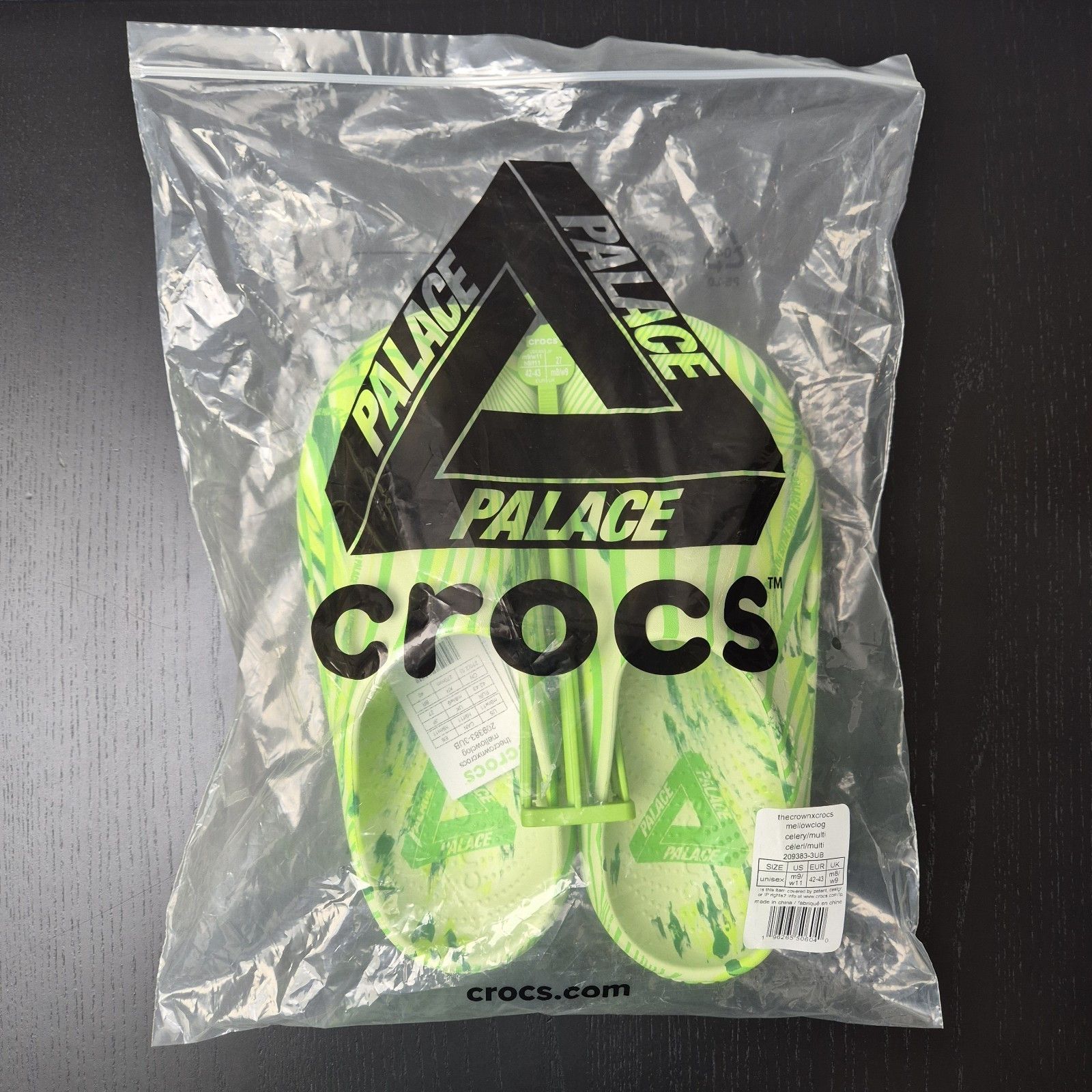 Palace x Crocs Recovery Mellow Clog Celery FW23