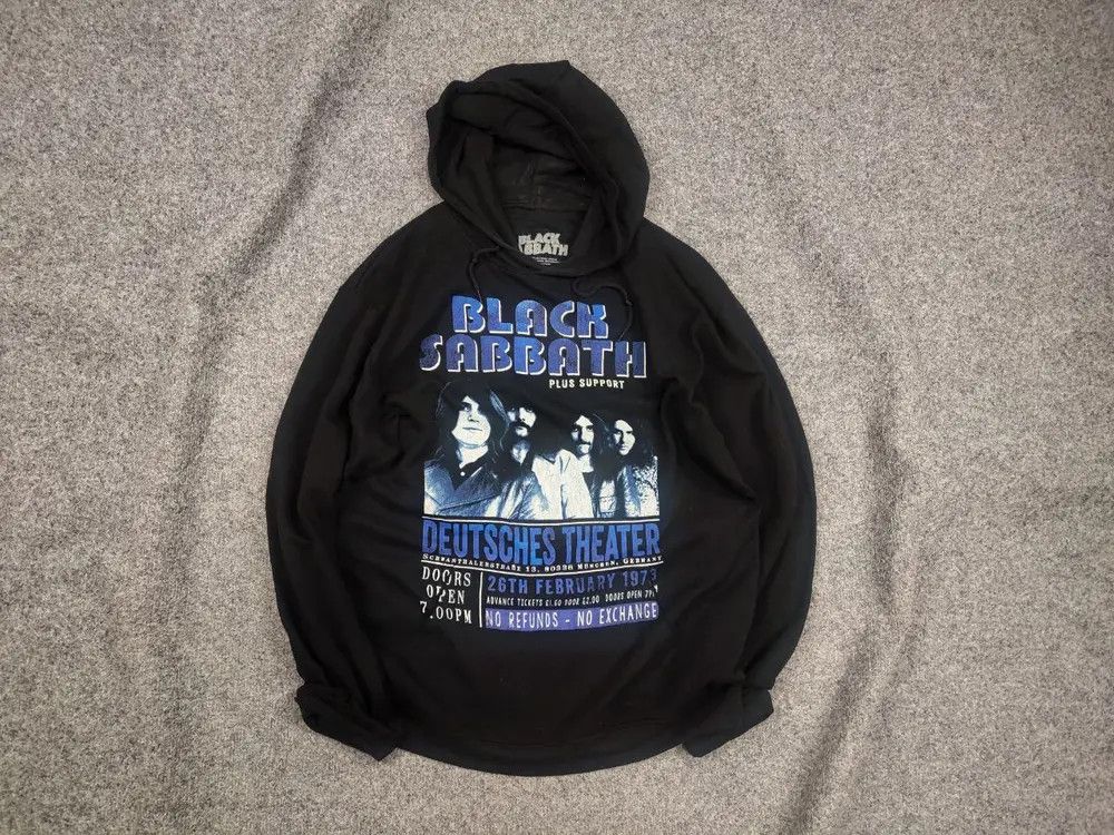Black Sabbath plus support Vintage Band Logo Black Hoodie