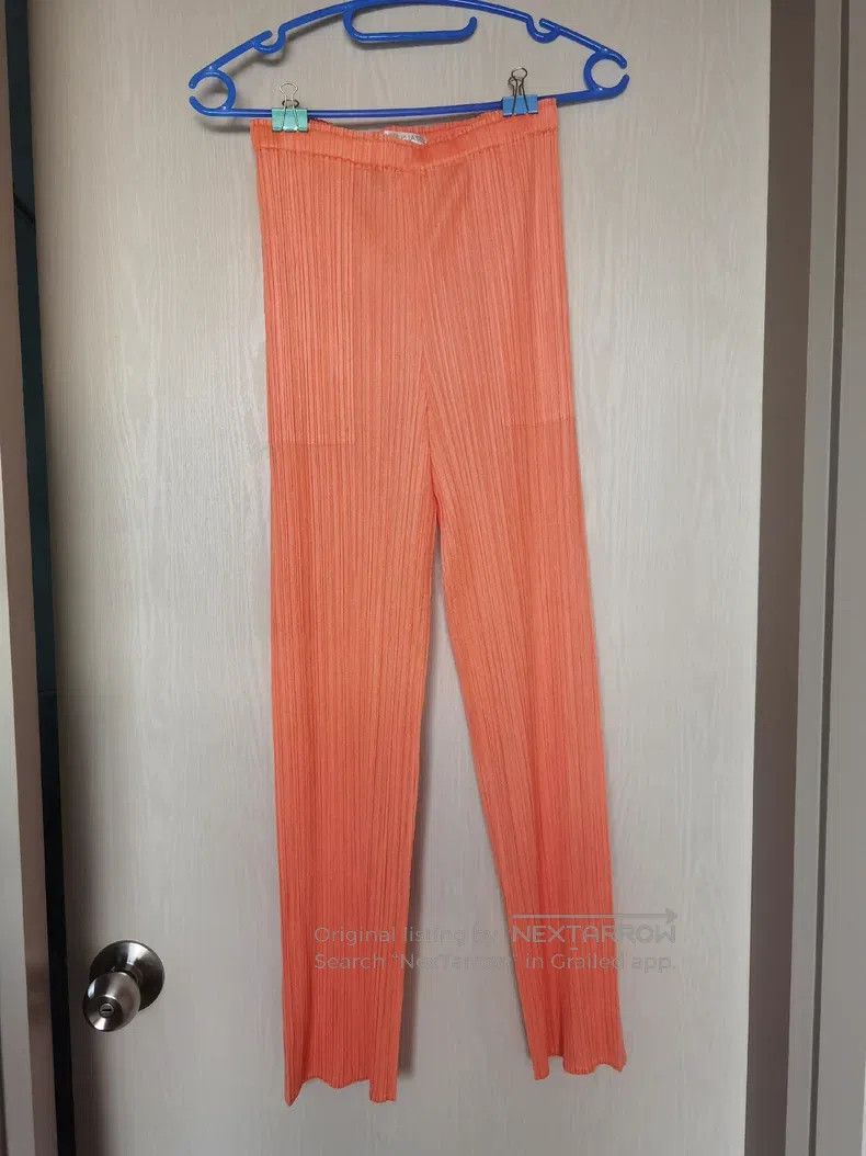 Issey Miyake Issey Miyake size:3 Coral Orange Long Pants Size 22" - 2 Thumbnail