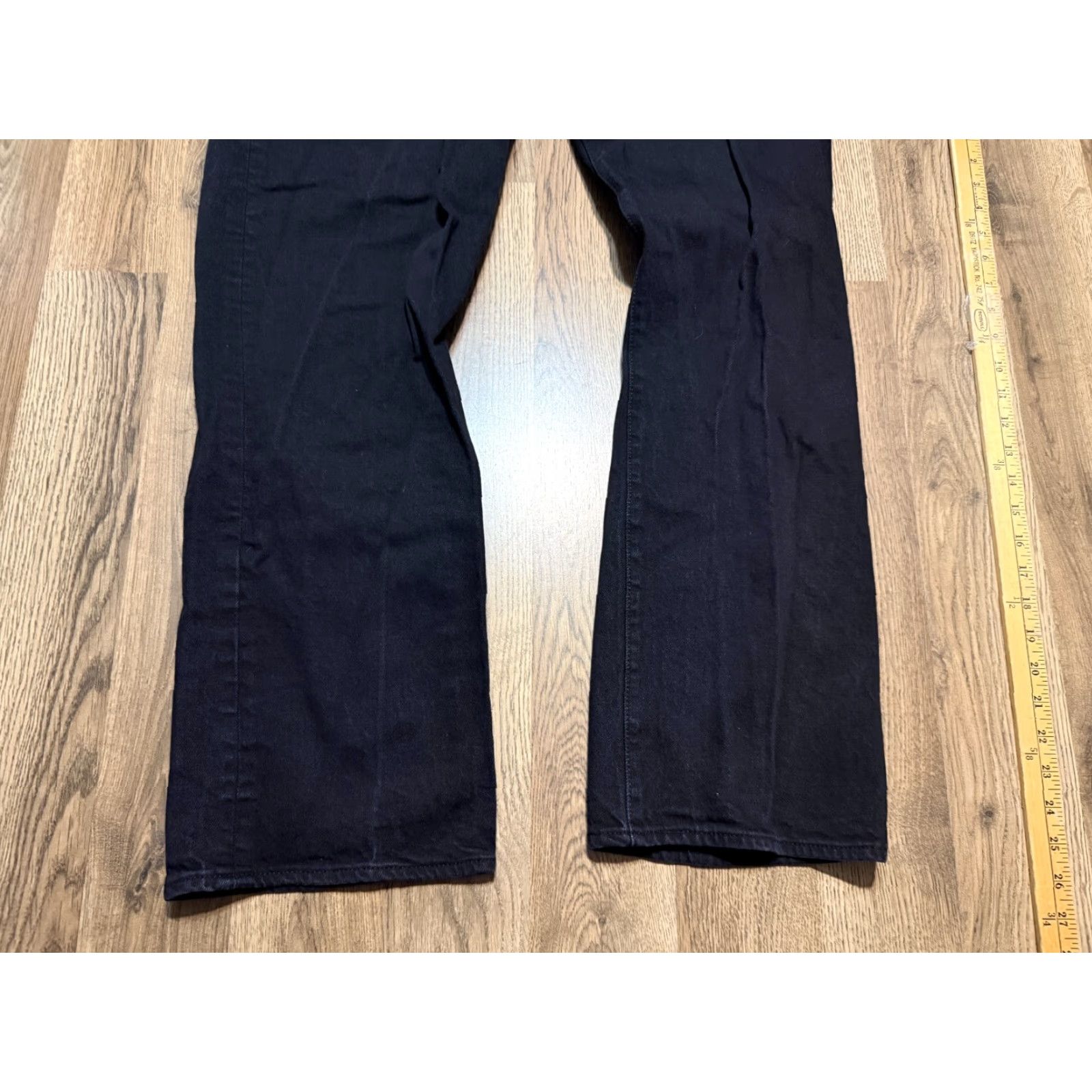 Levi's Levi's Jeans Men's 40x32 Black Denim Straight Leg Pockets Mid Rise 5-Pocket Regular Inseam 32 500 Series Navy? Size US 40 / EU 56 - 3 Thumbnail