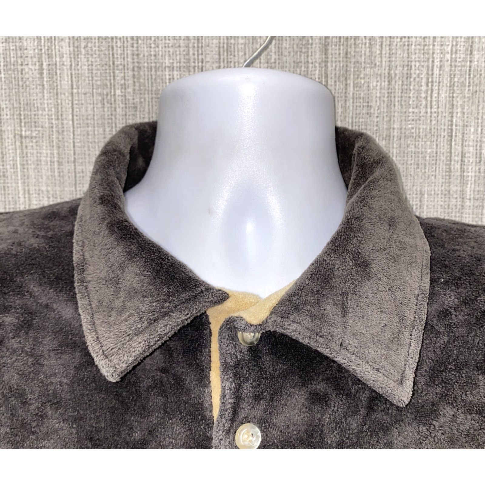 Vintage VINTAGE The King Size Mens Gray Cotton Blend 1/2 Button Up Jacket 2XLT TALL Big & Tall Men Button-Up Casual KingSize Shirt? Size US XXL / EU 58 / 5 - 3 Thumbnail