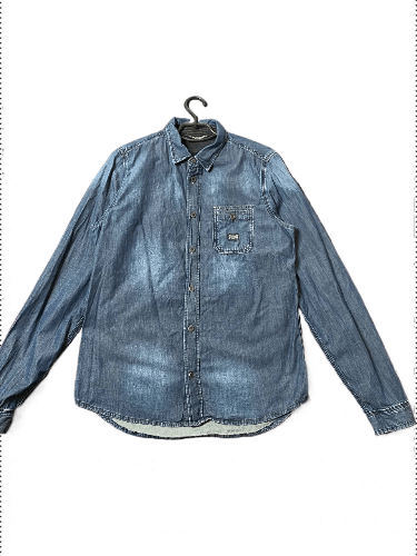 Diesel Vintage Diesel Y2K DENIM Streetwear Button Up Shirt Size L Size US L / EU 52-54 / 3 - 1 Thumbnail
