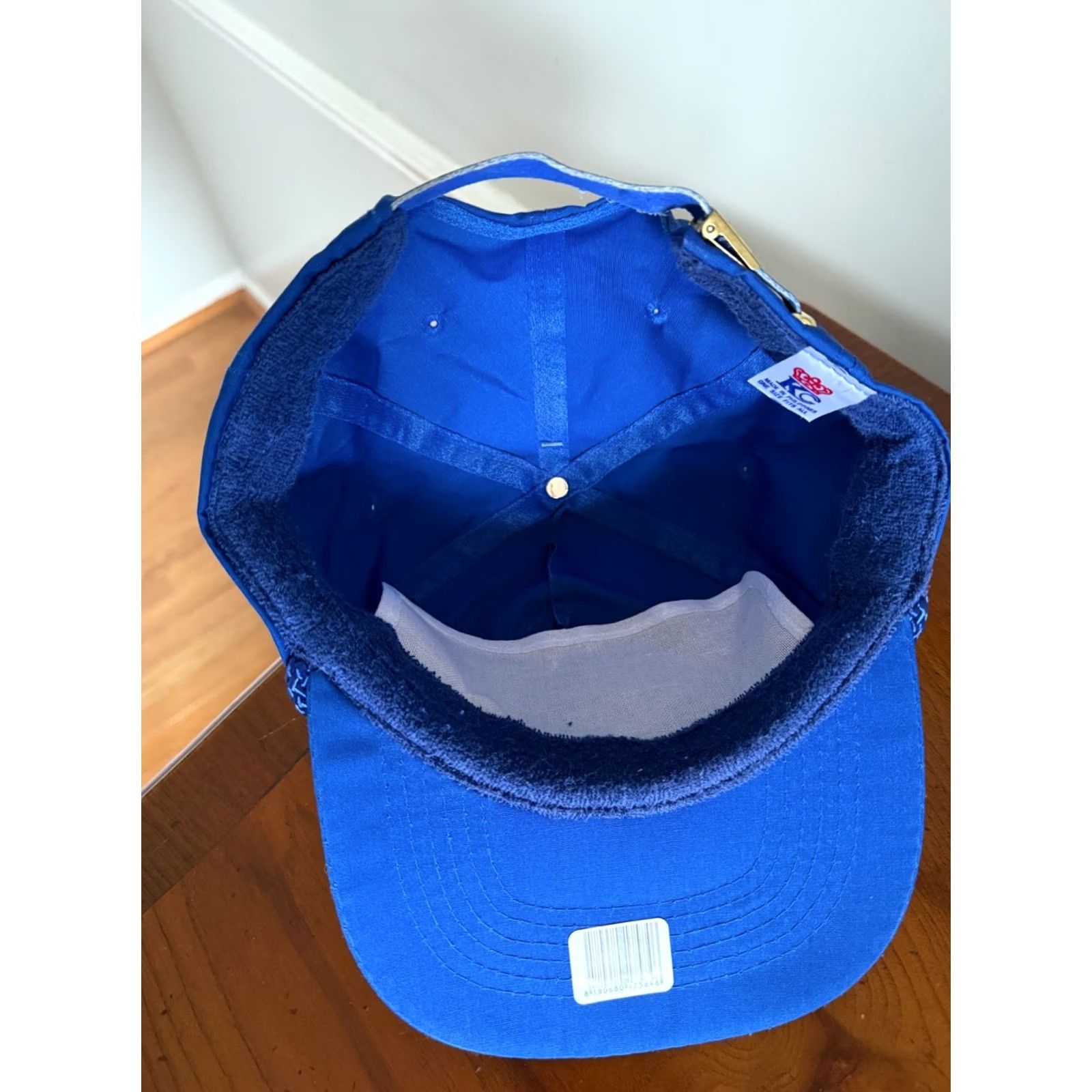 Roper VINTAGE KC Trucker Hat Cap Adjustable Gray Corduroy Cars Logo Sports Dad Men Adjustable StrapBack Championship Auto Racing Teams Rope Blue EUC Size ONE SIZE - 4 Thumbnail