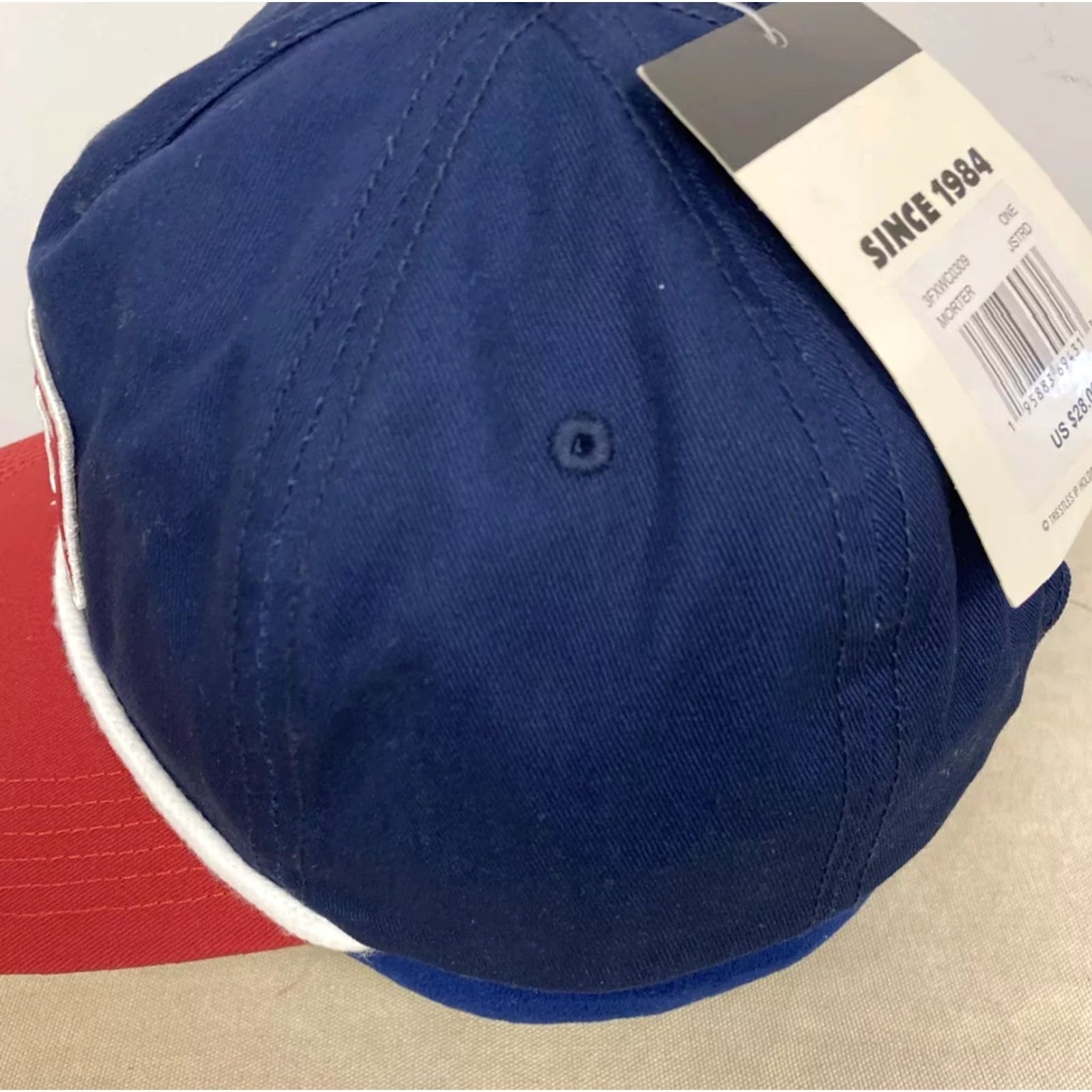 REEF Reef Men's Snapback Hat Cap Adjustable Blue Red Canvas Fishing Surfing Logo Rope Outdoor All Seasons Size ONE SIZE - 3 Thumbnail
