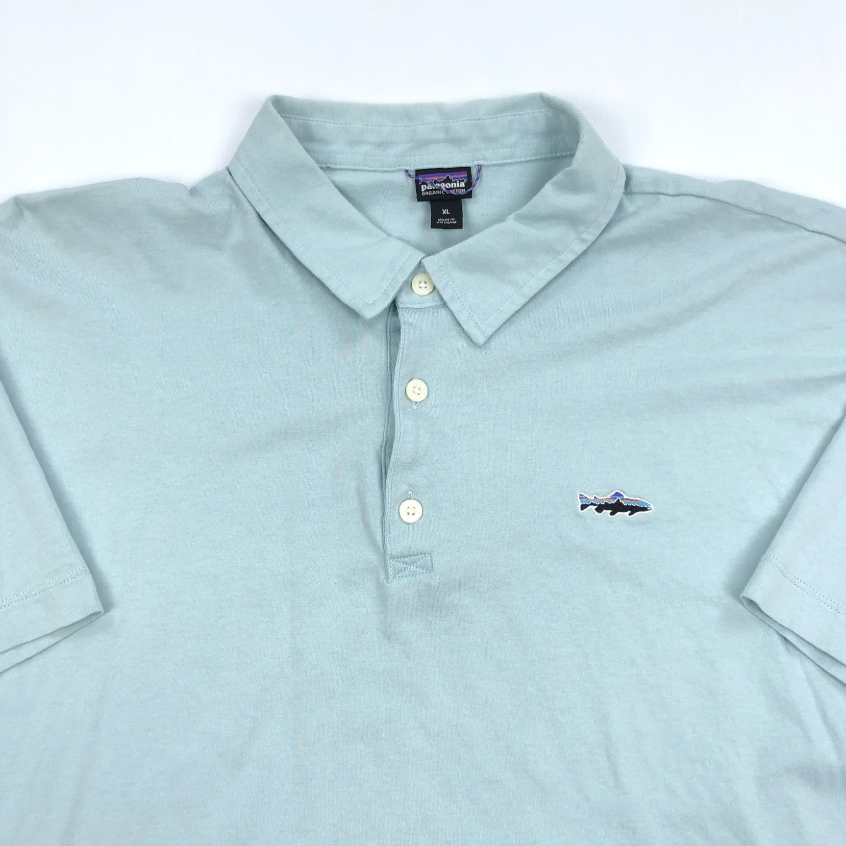 Patagonia Patagonia Polo Shirt Men's XL Organic Cotton Blue-Green Embroidered Fish Logo Golf Casual Everyday Size US XL / EU 56 / 4 - 2 Thumbnail
