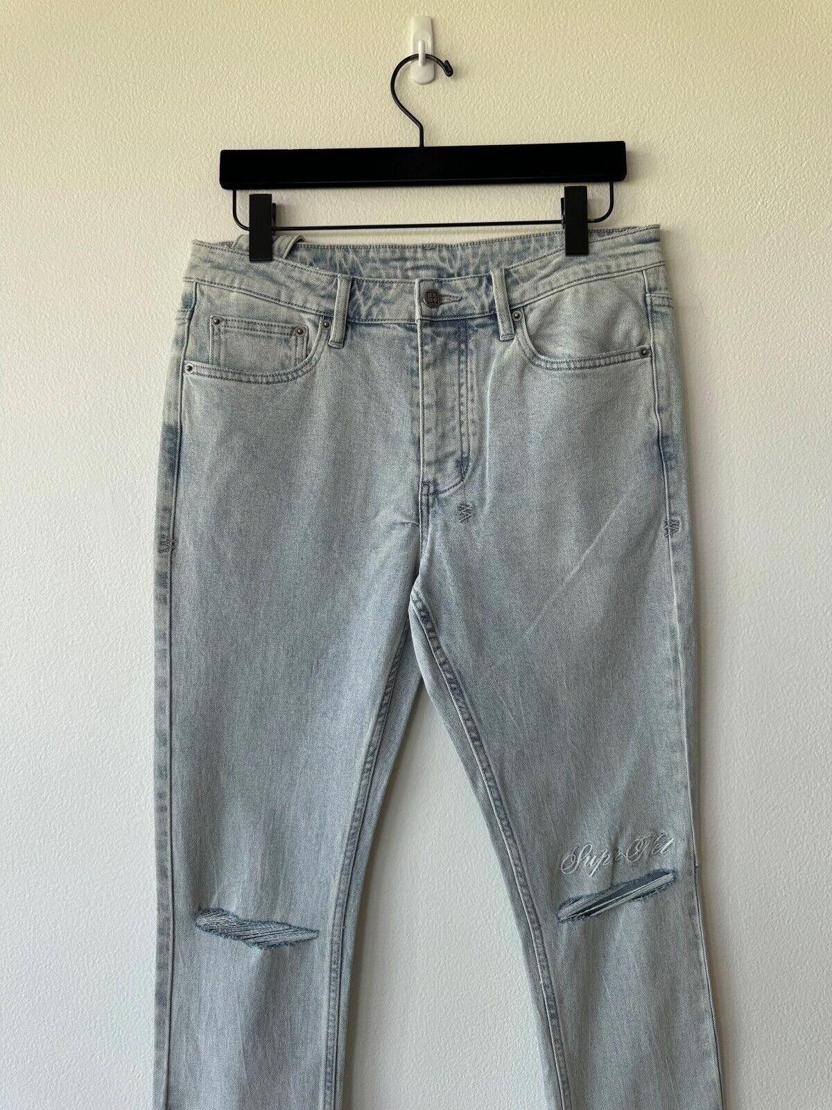 Ksubi new Ksubi mens denim jean chitch 32 light blue super cold Size US 32 / EU 48 - 2 Thumbnail