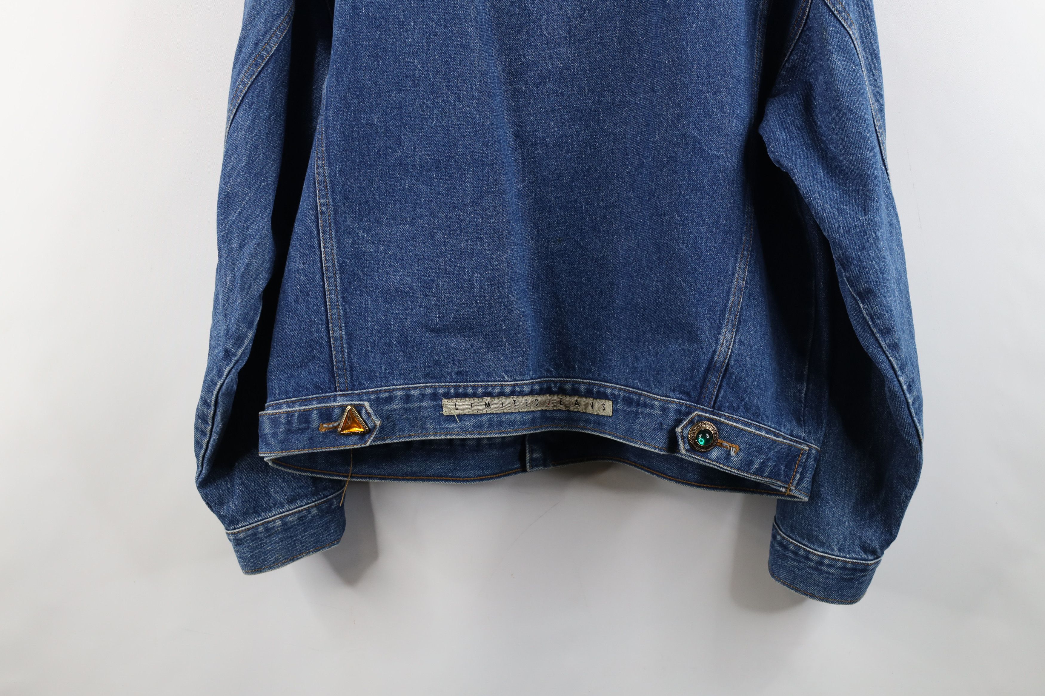 Vintage Vintage 90s Streetwear Jeweled Denim Jean Trucker Jacket Size XL / US 12-14 / IT 48-50 - 14 Thumbnail