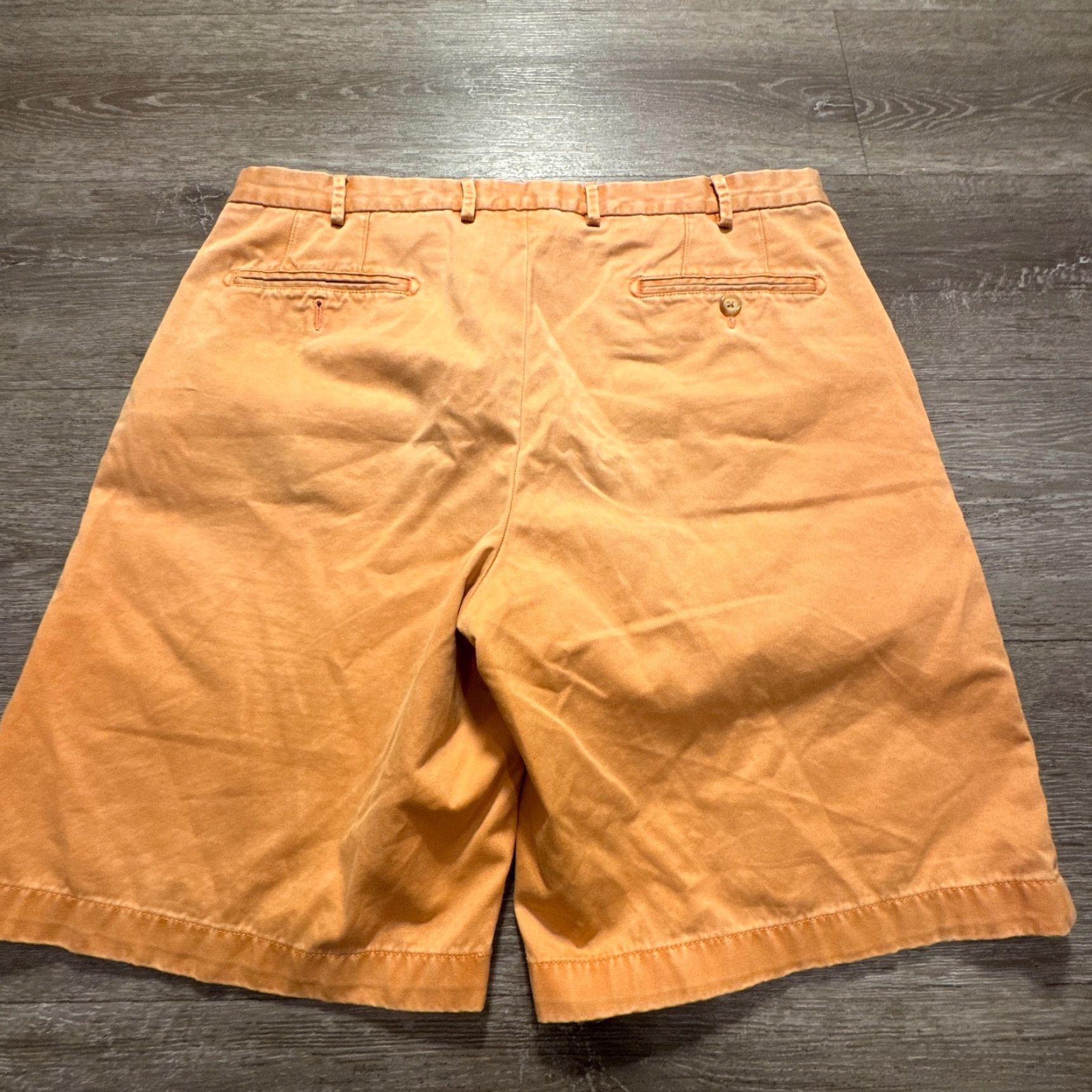 Peter Millar Peter Millar Shorts Mens 34 Orange Chino Casual Pima Cotton Vintage 9" Adult Size US 34 / EU 50 - 4 Thumbnail