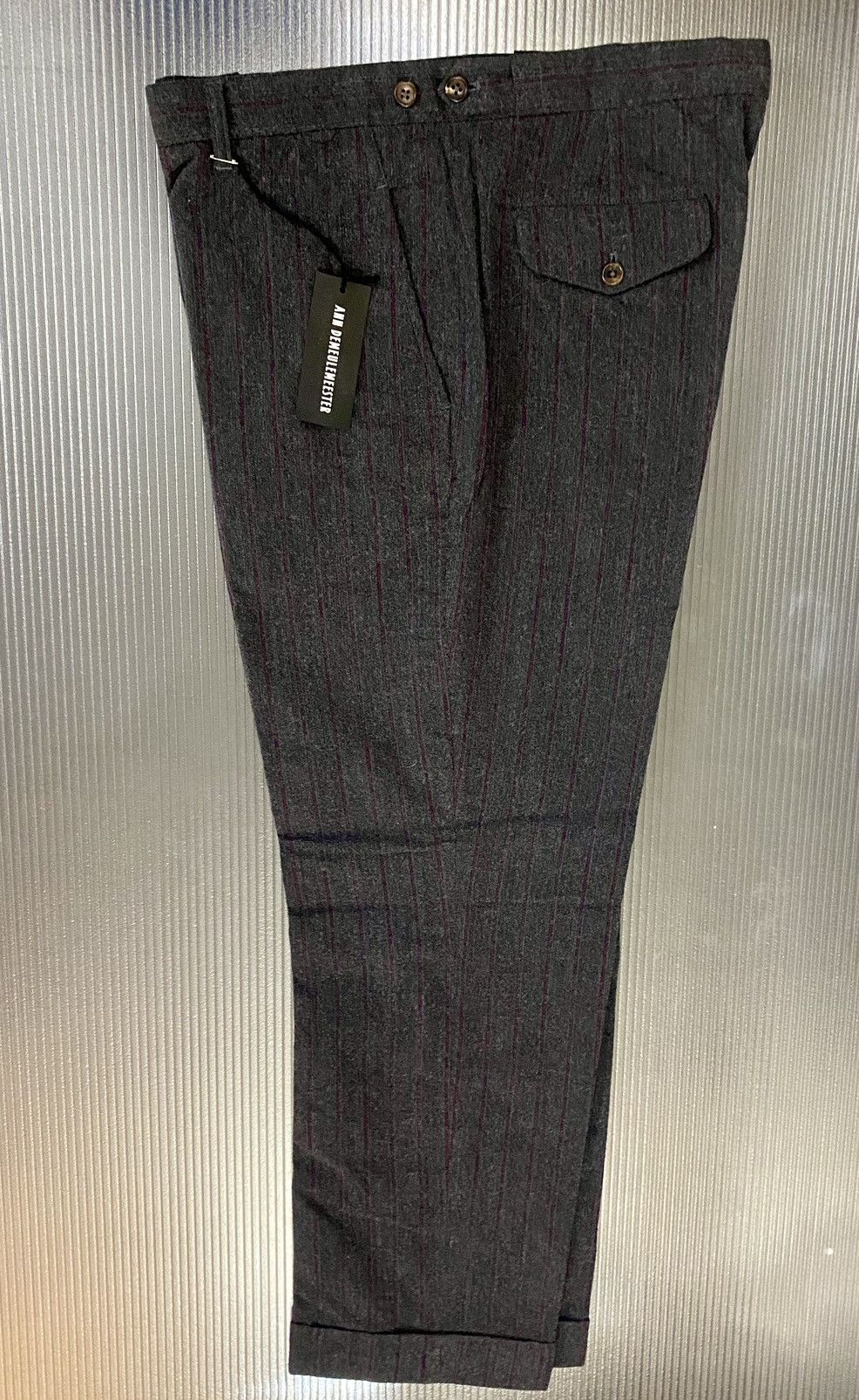 Ann Demeulemeester Ann Demeulemeester char grey striped pants XL NEW Size US 36 / EU 52 - 5 Thumbnail