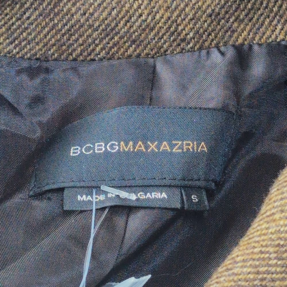 Bcbgmaxazria BCBG Maxazria Marilyn Sz S Tweed Women's Brown Blazer Jacke Size S / US 4 / IT 40 - 7 Thumbnail