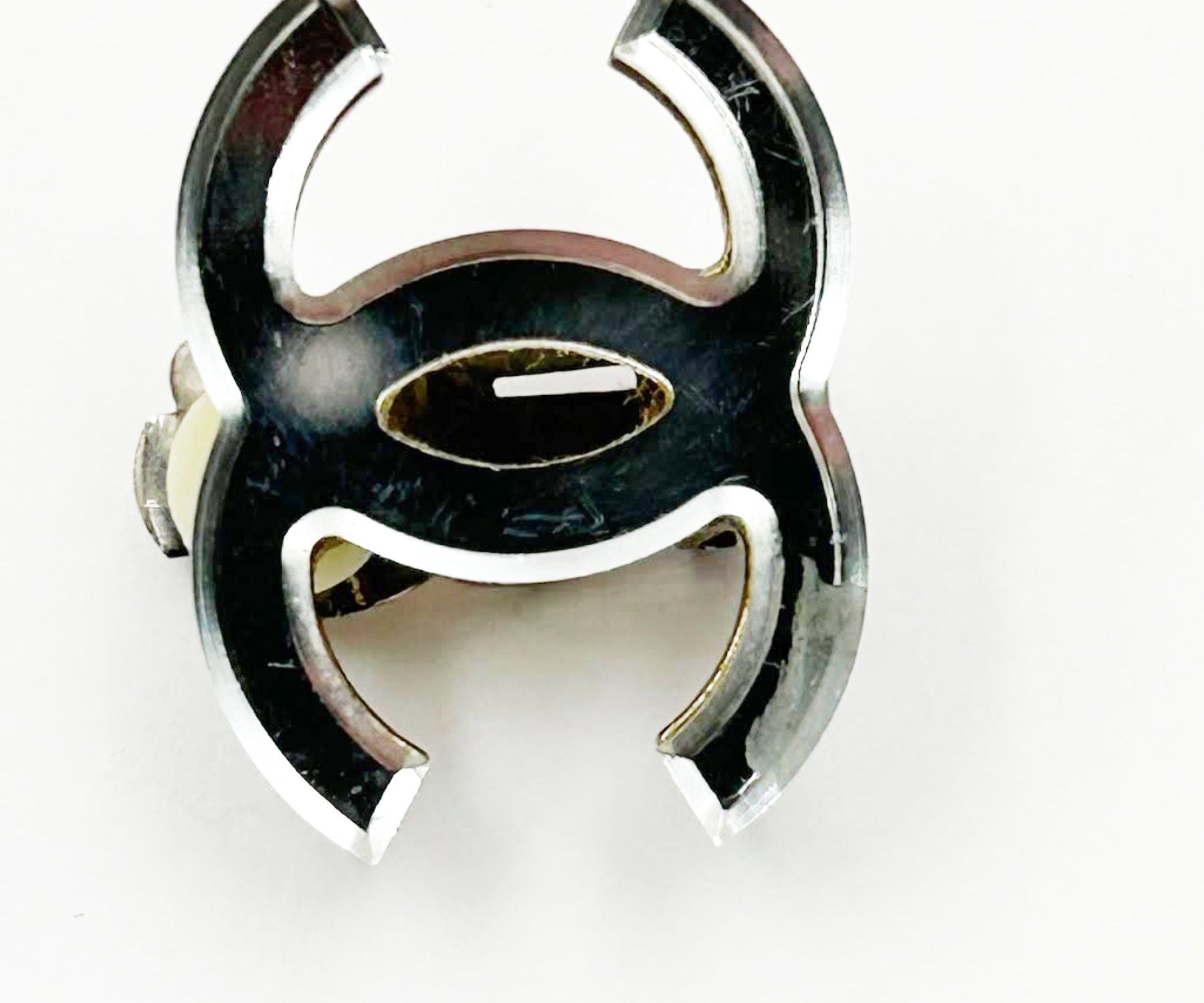 Chanel Chanel Silver CC Mirror Large Clip on Earrings Size ONE SIZE - 4 Thumbnail