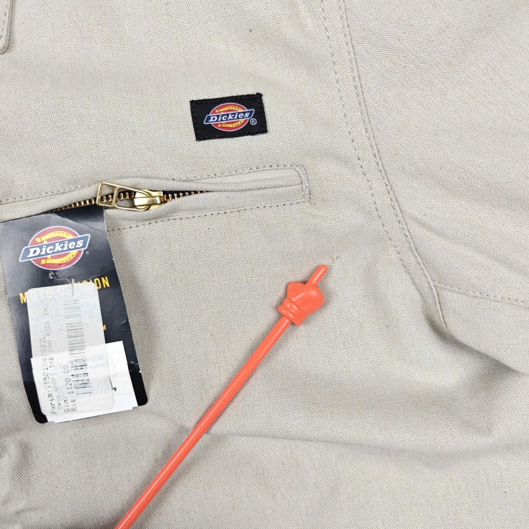 Dickies Dickies Jacket Mens 2XL Beige Khaki Ike Can Ride Moto Canvas Lined Zip Pockets Jacket Size US XXL / EU 58 / 5 - 3 Thumbnail
