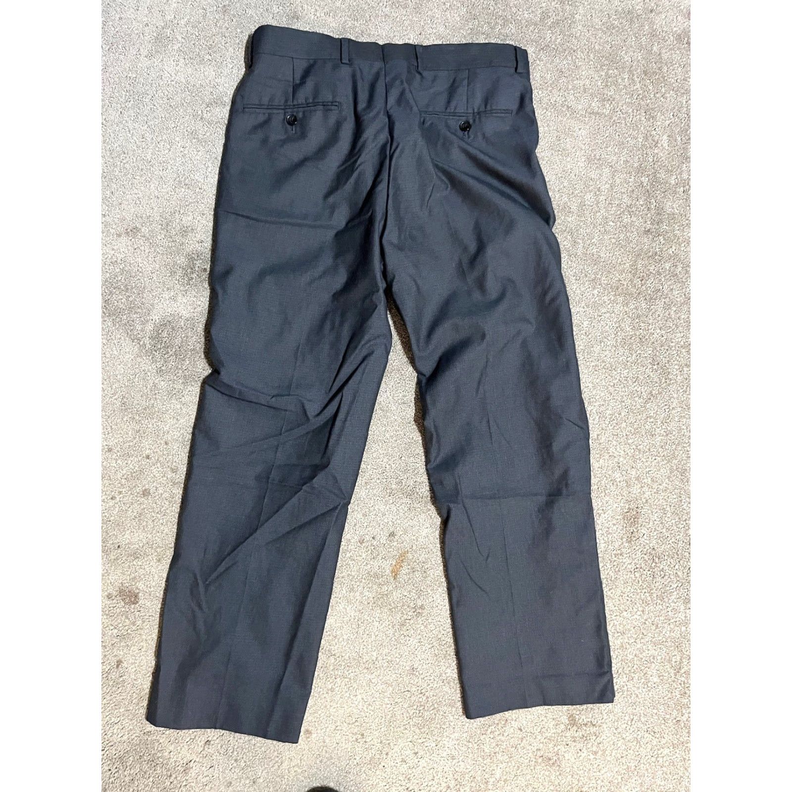 Dockers Dockers Mens Size 34x29 Polyester Straight Fit Dress Pants Blue Flat Front Chino Pants 90s Theme Mens Size US 34 / EU 50 - 3 Thumbnail