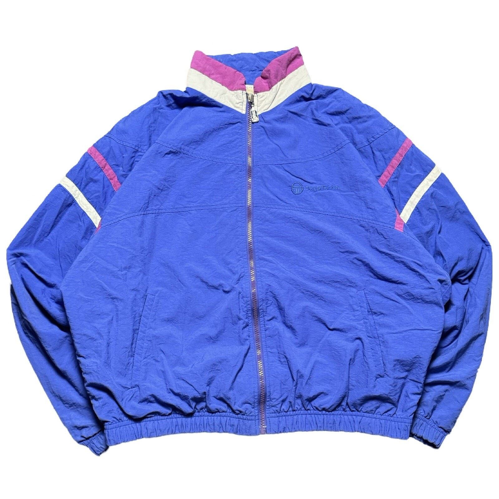 Sergio Tacchini Sergio Tacchini Womens Blue PP Windbreaker Jacket Size 10 Size L / US 10 / IT 46 - 1 Thumbnail