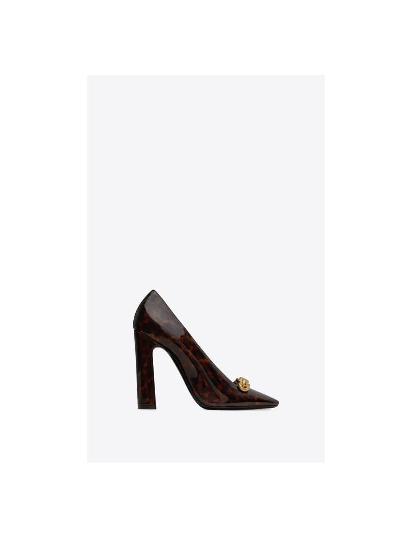 Saint Laurent Paris o1b1hav111224 Silvana Pumps Tortoiseshell Leather in Leopard Size US 10.5 / IT 40.5 - 1 Thumbnail