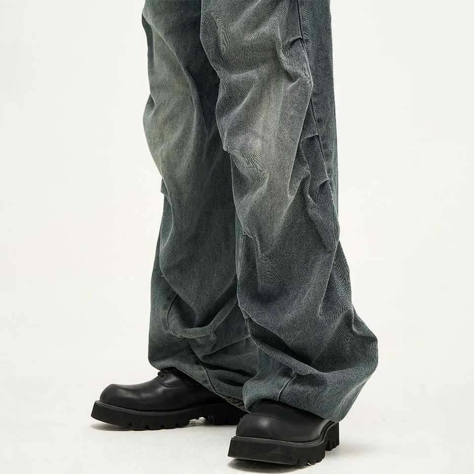 Japanese Brand × Vintage Stacked Jeans Men Loose Streetwear Size US 31 - 6 Thumbnail