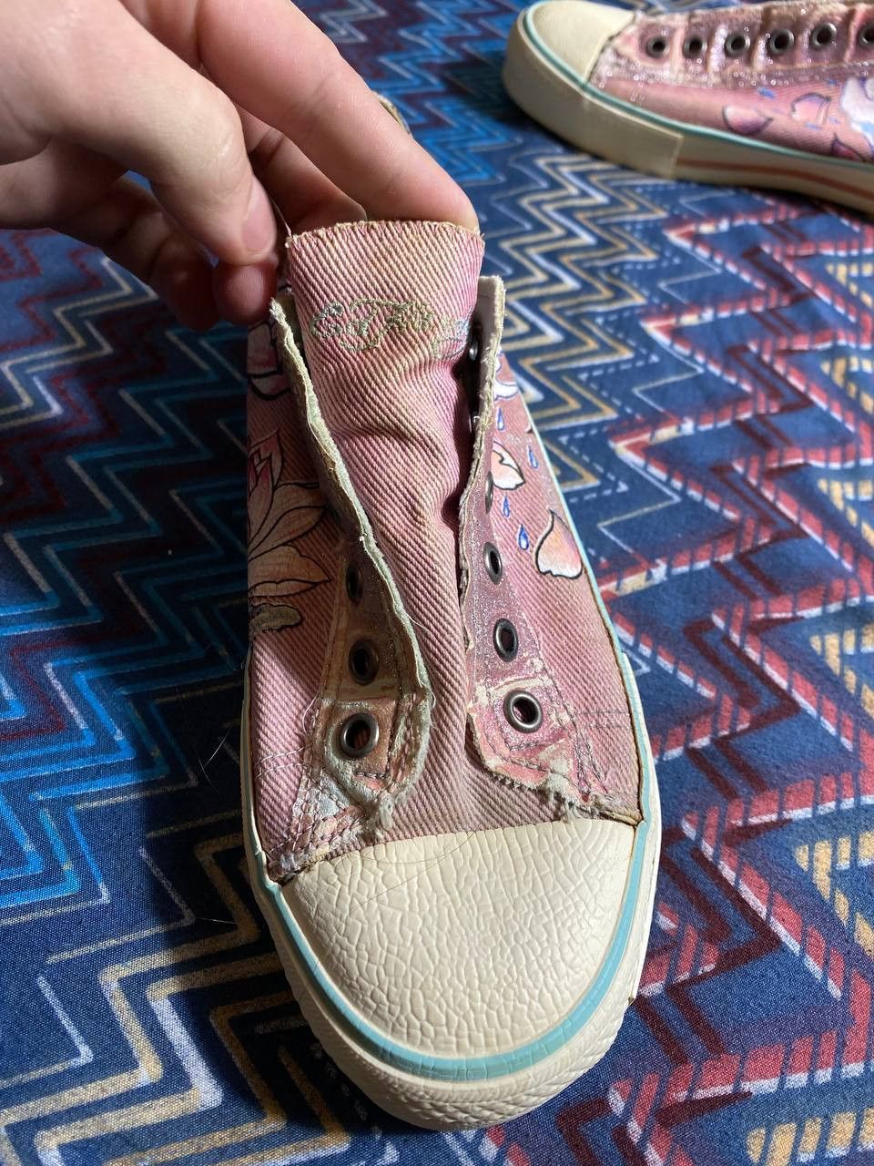 Ed Hardy Ed hardy low top sneakers tattoo stile y2k pink Size US 7 / IT 37 - 5 Thumbnail