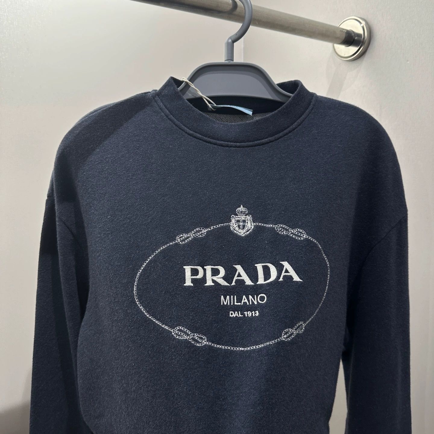 Prada Prada feb257 Logo Print Short Sweaters S Cotton Size S / US 4 / IT 40 - 6 Thumbnail