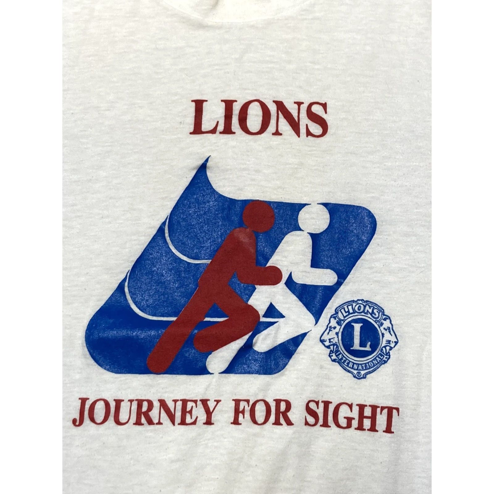 Vintage VINTAGE 80s Lions International Journey for Sight Marathon t shirt Large Size US L / EU 52-54 / 3 - 2 Thumbnail