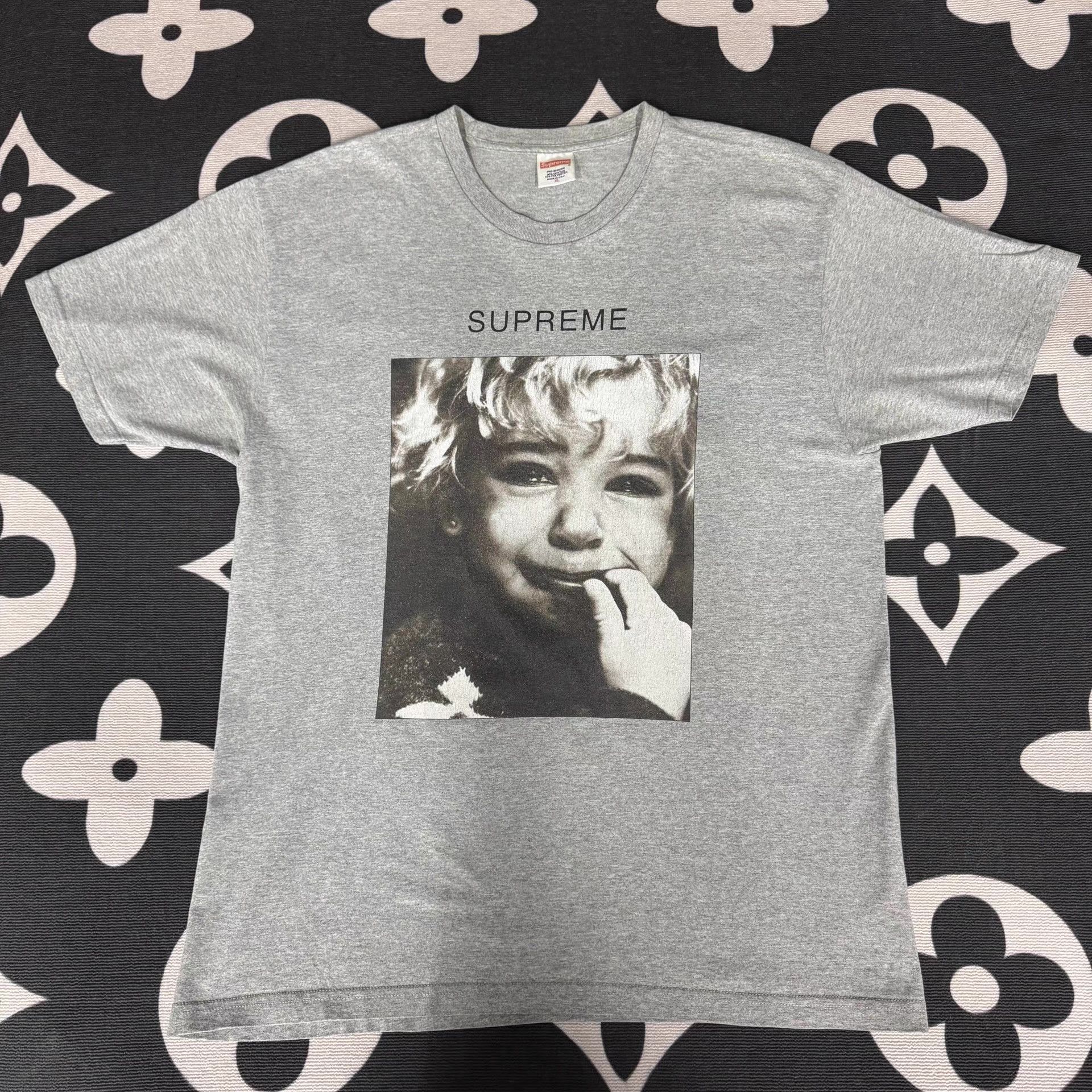 Supreme Supreme Grey Portrait Print Short Sleeve T-shirt Q10 Size US XL / EU 56 / 4 - 1 Thumbnail
