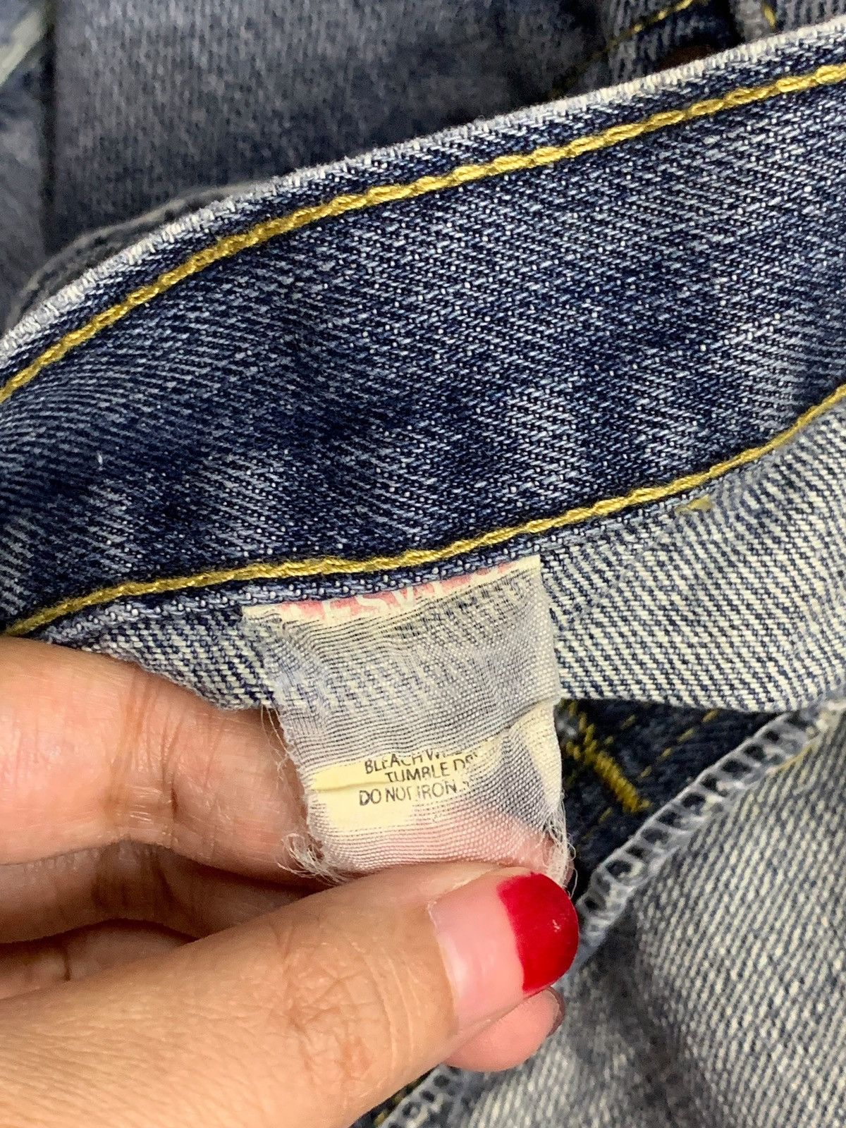 Japanese Brand Vintage Japanese Brand Blue Wash Selvedge Loose Jeans Size US 36 / EU 52 - 10 Thumbnail