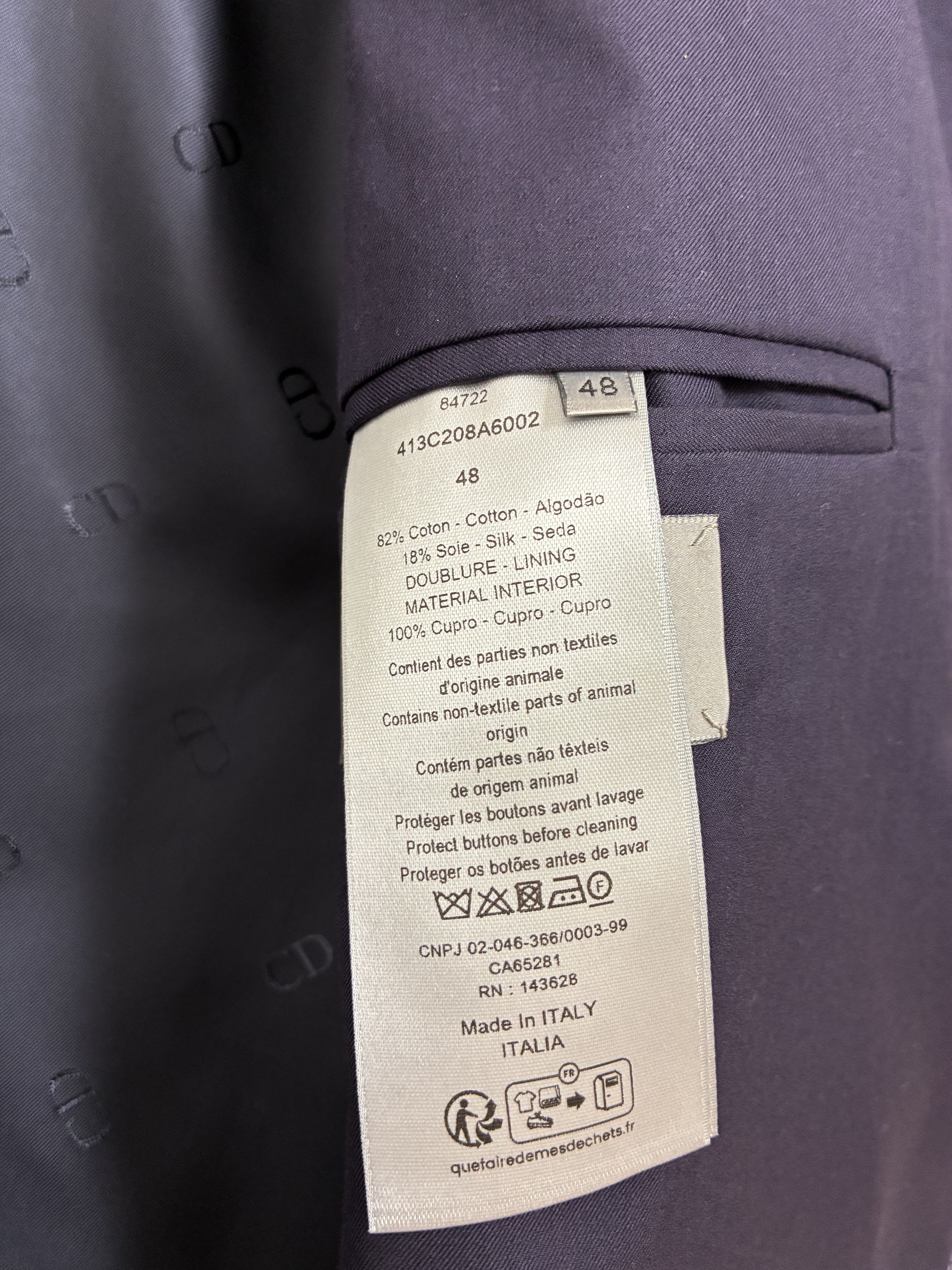 Dior RARE Dior SS24 Kim Jones Navy Workwear Jacket Size US M / EU 48-50 / 2 - 6 Thumbnail