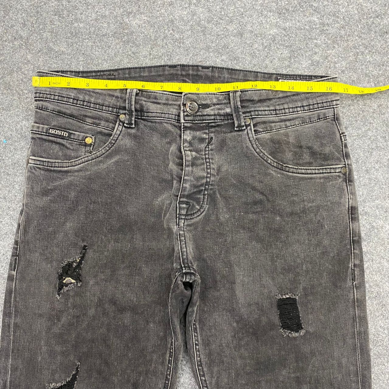 If Six Was Nine Vintage Gosto Jeans Distressed Denim Size US 33 - 7 Thumbnail