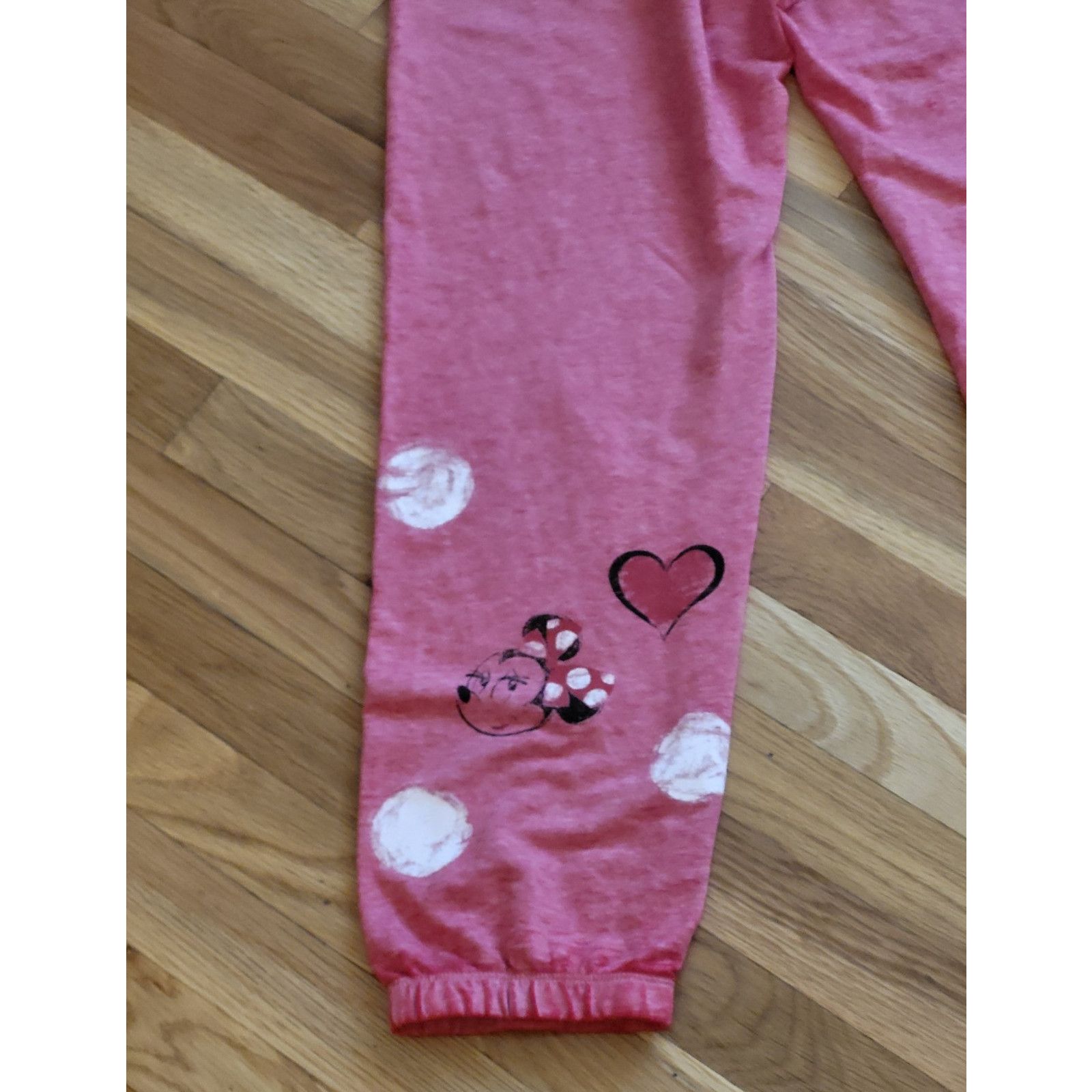 Disney Disney Parks Minnie Joggers Women’s Med Pink Heart Polka Dot Size 30" / US 8 / IT 44 - 3 Thumbnail