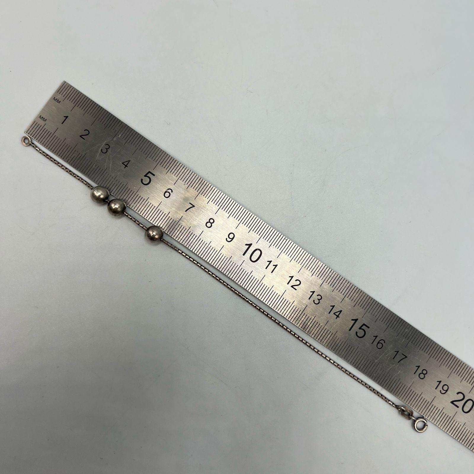 Sterling Silver Vintage Sterling Silver 925 Bracelet Box Chain Retro 3.7gr Size ONE SIZE - 5 Thumbnail