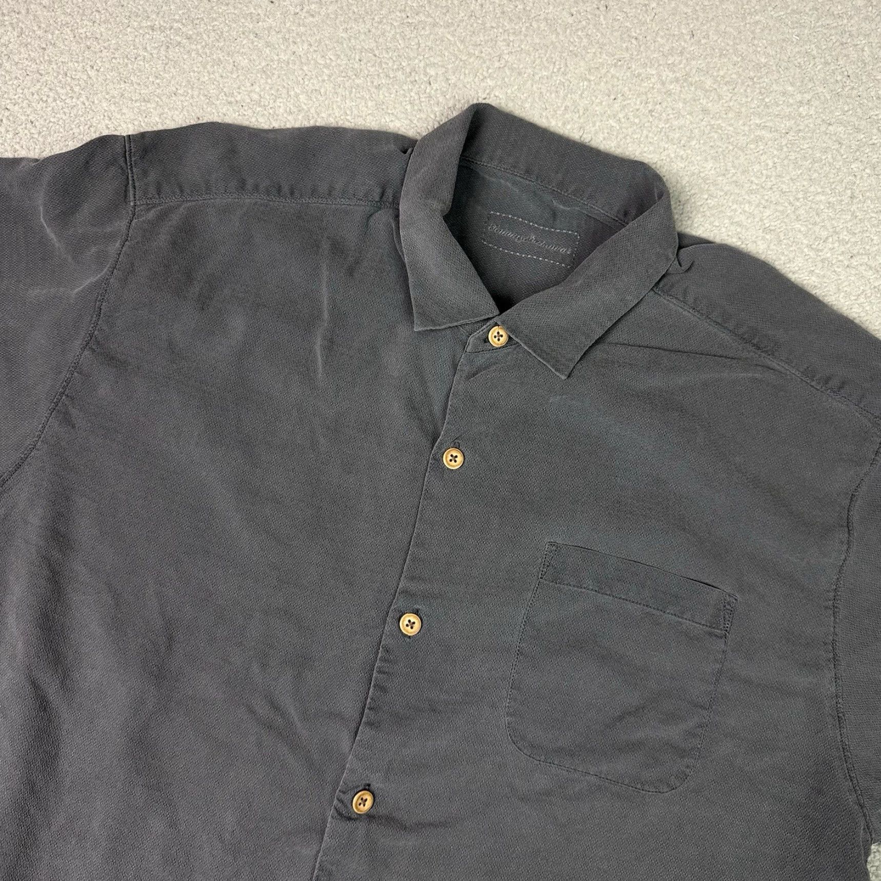 Tommy Bahama Tommy Bahama Shirt Mens XL Black Silk Short Sleeve Button-Up Embroidered Grand Marlin Rum Hawaiian Tropical Size US XL / EU 56 / 4 - 6 Thumbnail