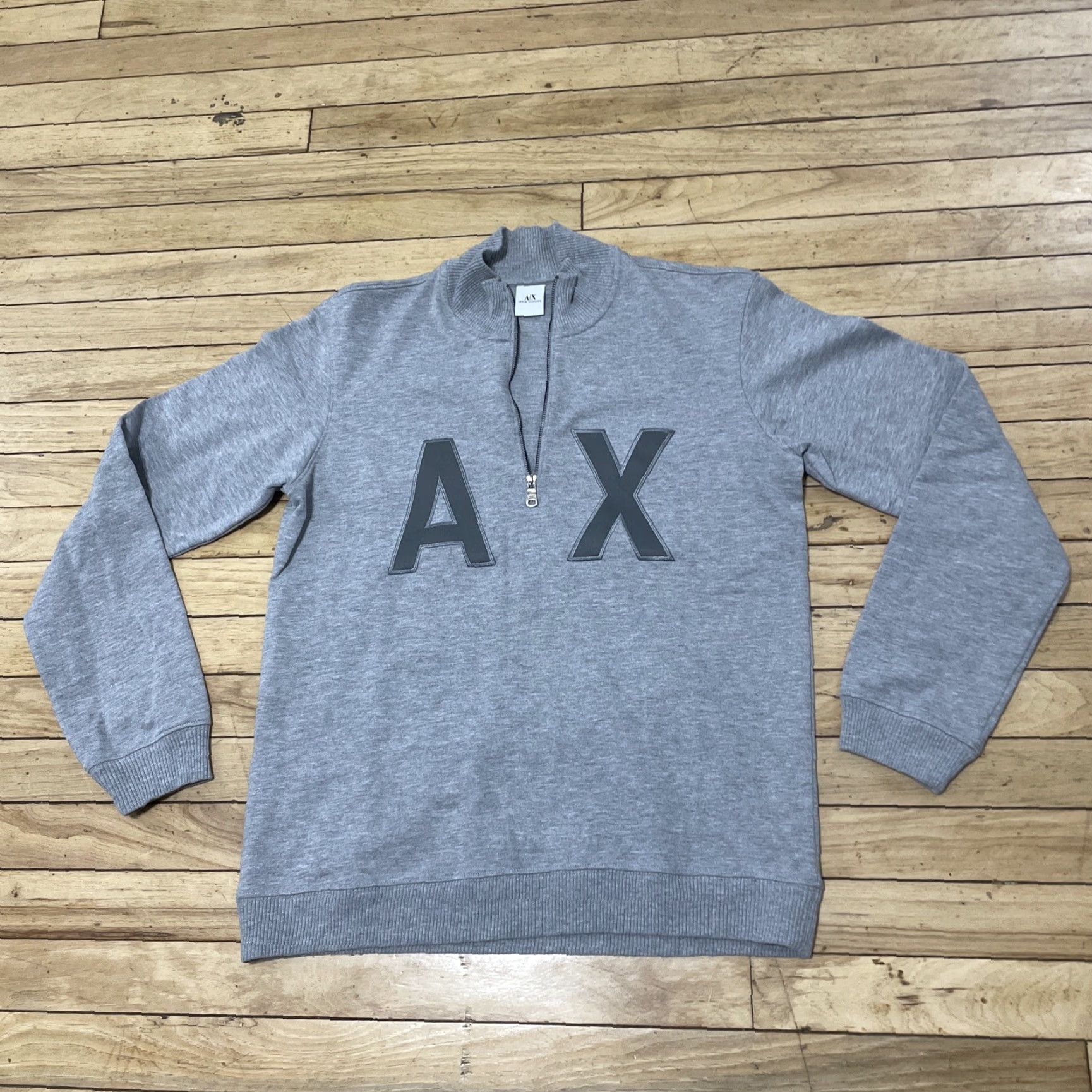Armani Exchange Armani Exchange 1/4 Zip Jacket Men M Gray Designer Streetwear A X Shirt Size US M / EU 48-50 / 2 - 3 Thumbnail