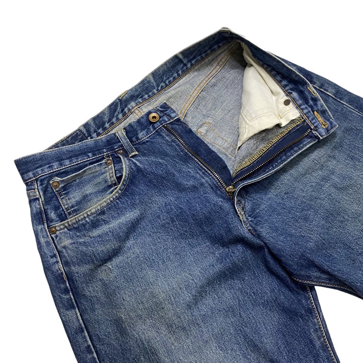 Edwin × Japanese Brand Edwin selvedge baggy distressed denim Size US 32 / EU 48 - 5 Thumbnail