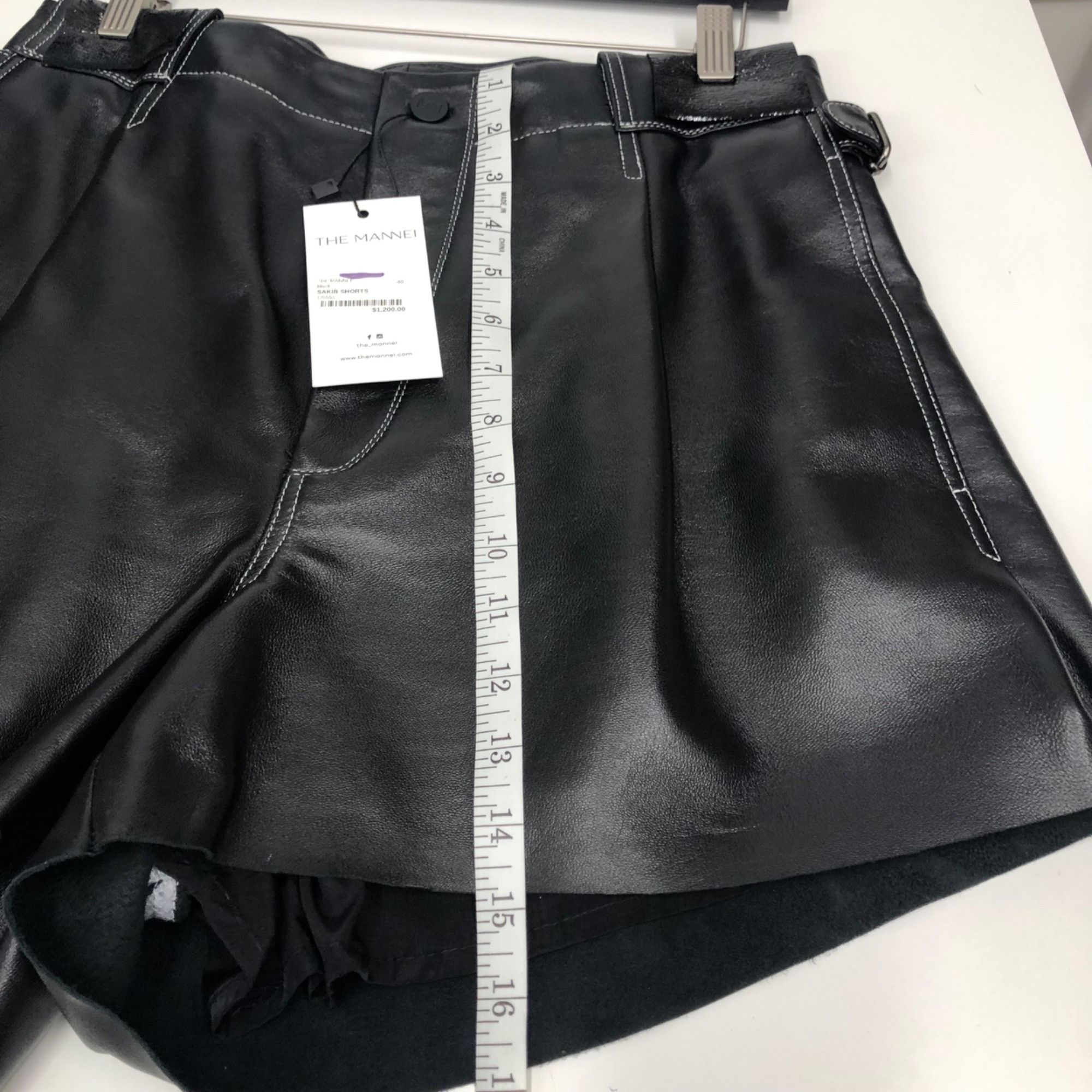Other Black Leather Shorts - The Mannei -SAKIB -EU 40 / USA Size 1 Size 32" / US 10 / IT 46 - 17 Thumbnail