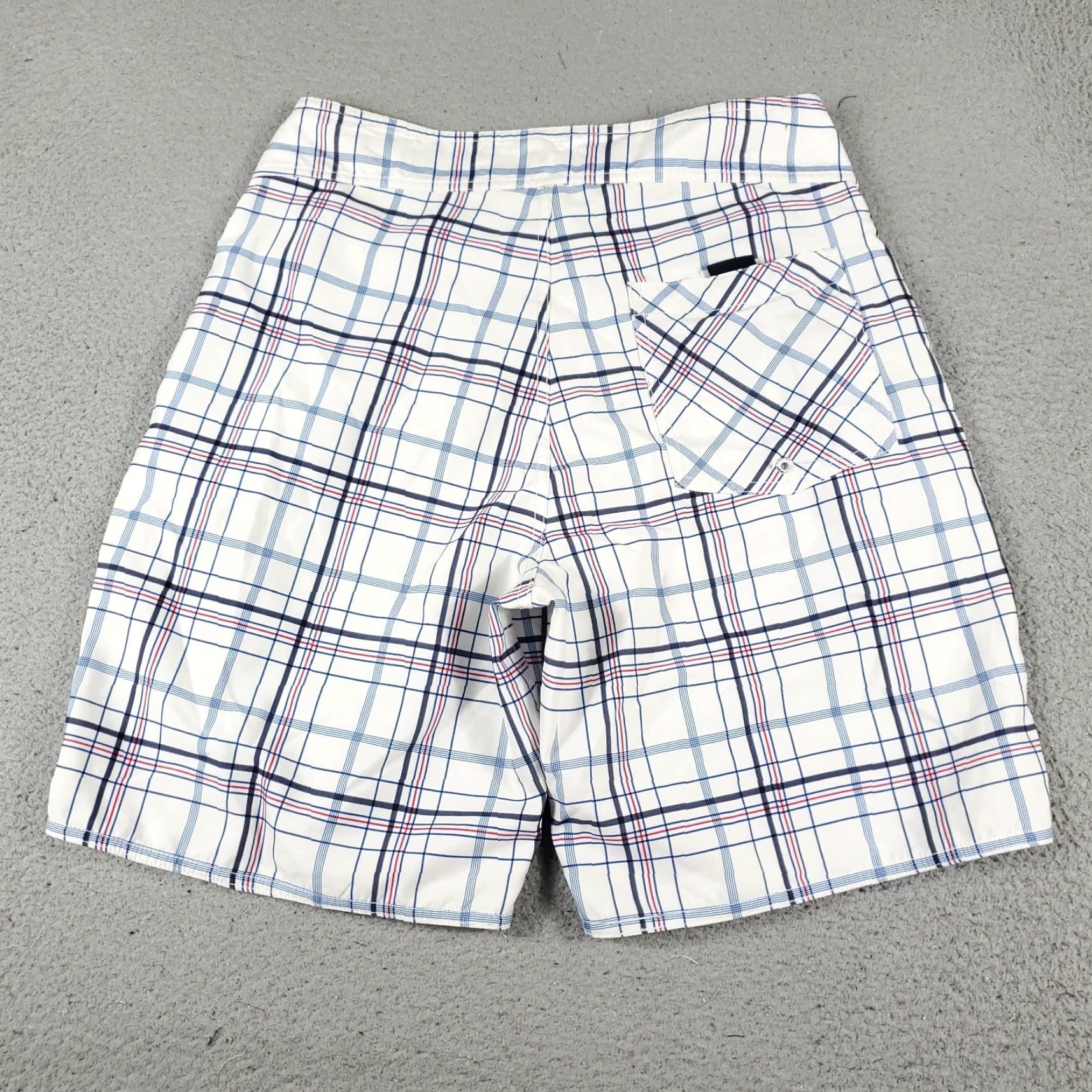Nautica Nautica Shorts 32 White Blue Plaid Tropical Beach Surf Trunks Mens Bottom Navy? Size US 32 / EU 48 - 7 Thumbnail