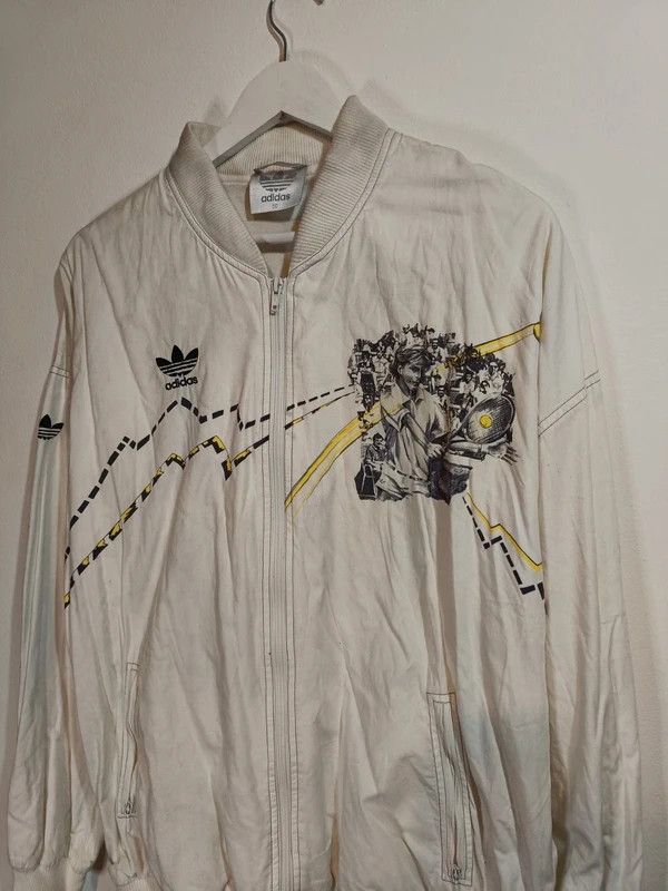 Adidas Vintage 80s-90s Adidas Stefan Edberg tournament rare jacket Size US L / EU 52-54 / 3 - 4 Thumbnail